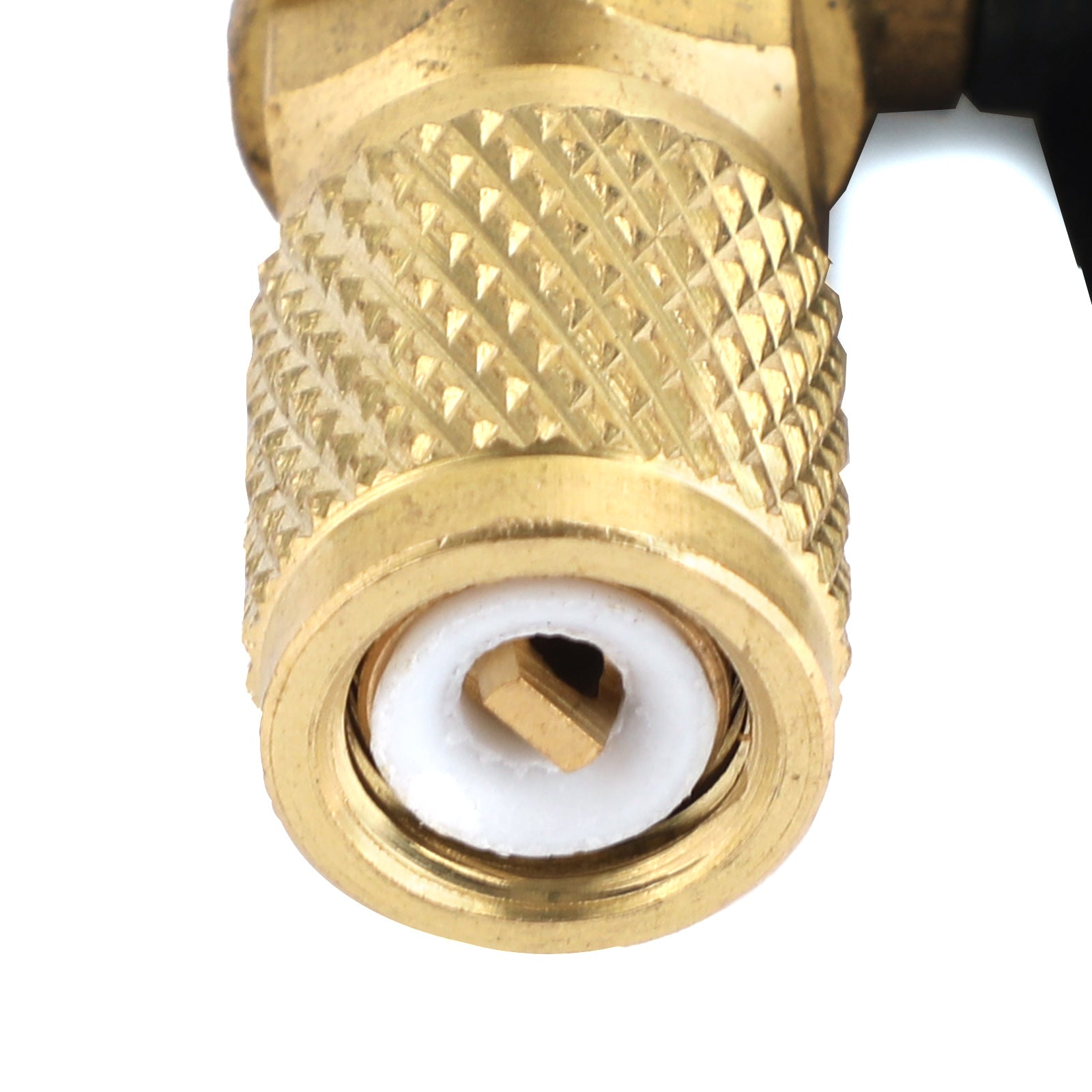 Areyourshop 3pc HVAC A/C adaptateur de vanne à bille d'arrêt droit pour R134a R22 R12 R410a 1/4"