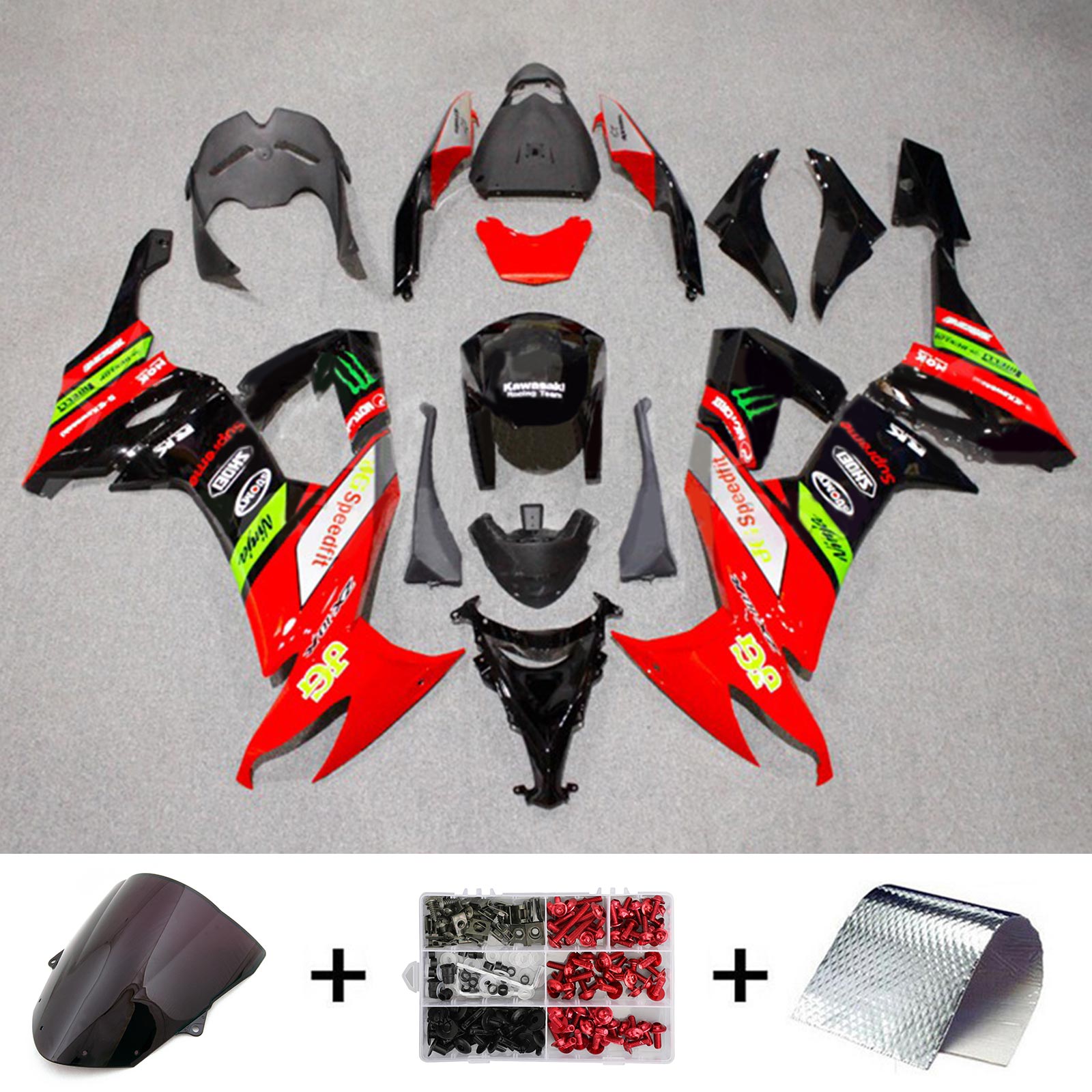 Amotopart Kawasaki ZX10R 2008-2010 ABS kunststof carrosseriekuipset