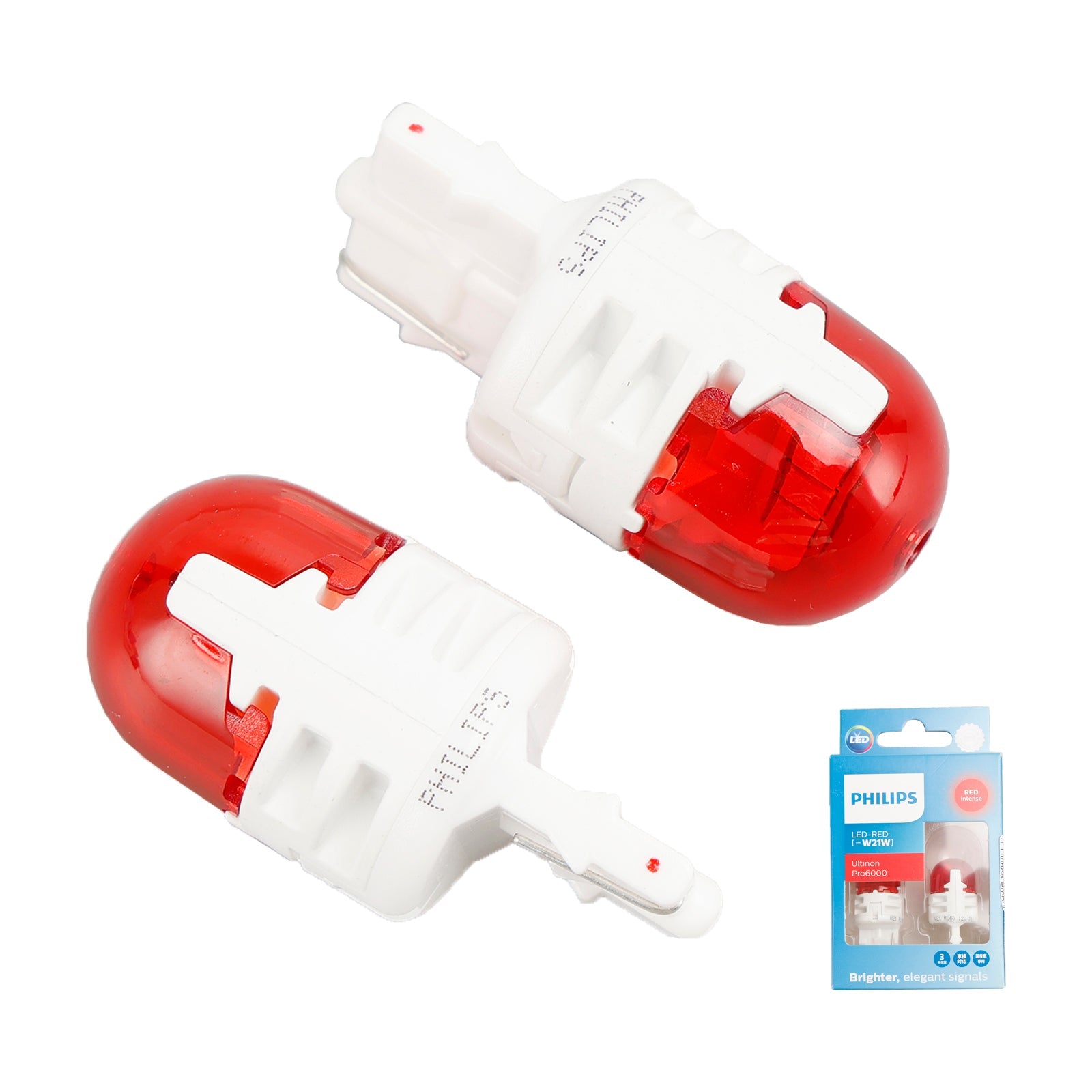 Dla Philips 11065RU60X2 Ultinon Pro6000 LED-CZERWONY W21W Intensywna czerwień 75 mb