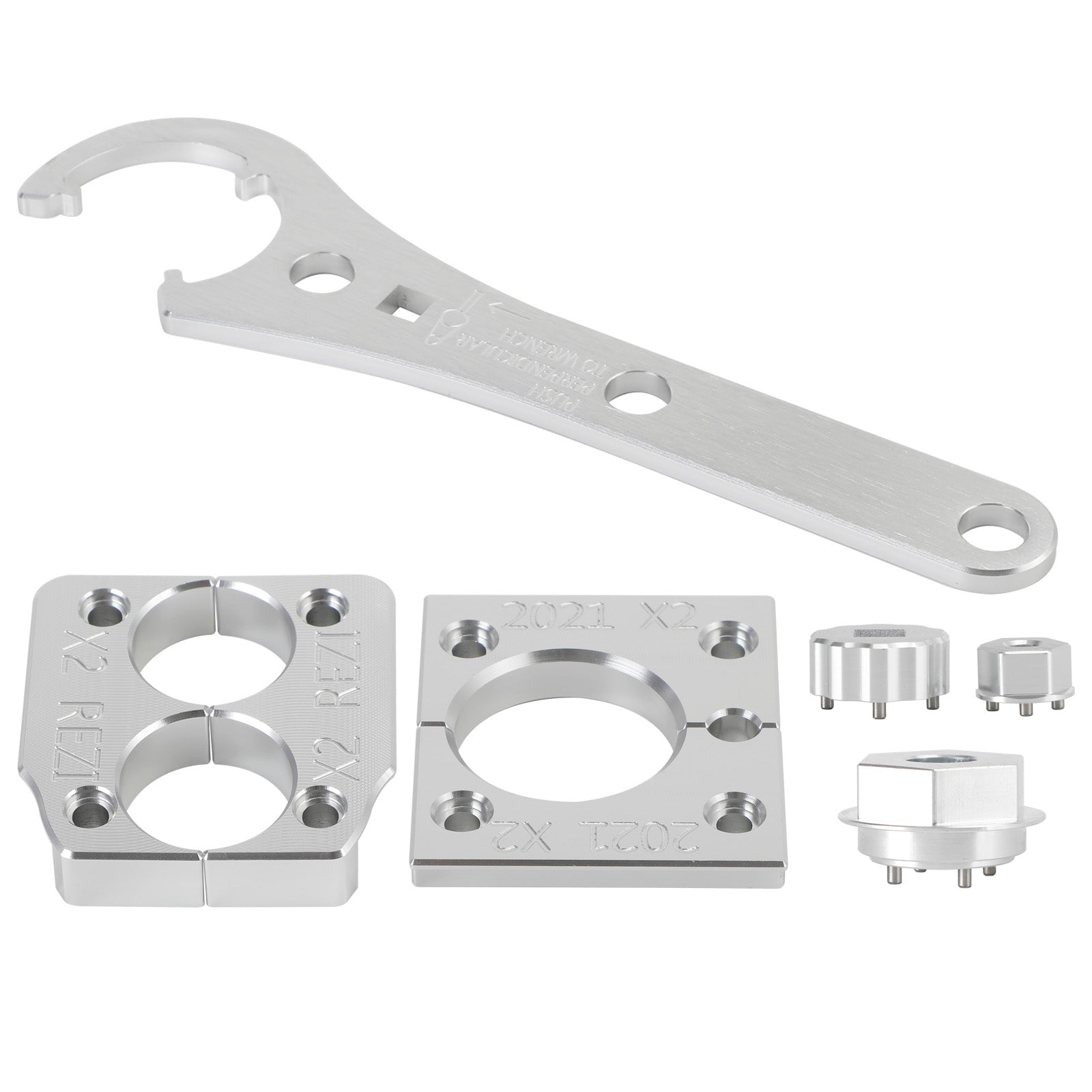Kit de herramientas de reconstrucción de choque flotante, alicates de tornillo de banco + cabezal de sellado + enchufes de 4 pines para Fox X2 2021
