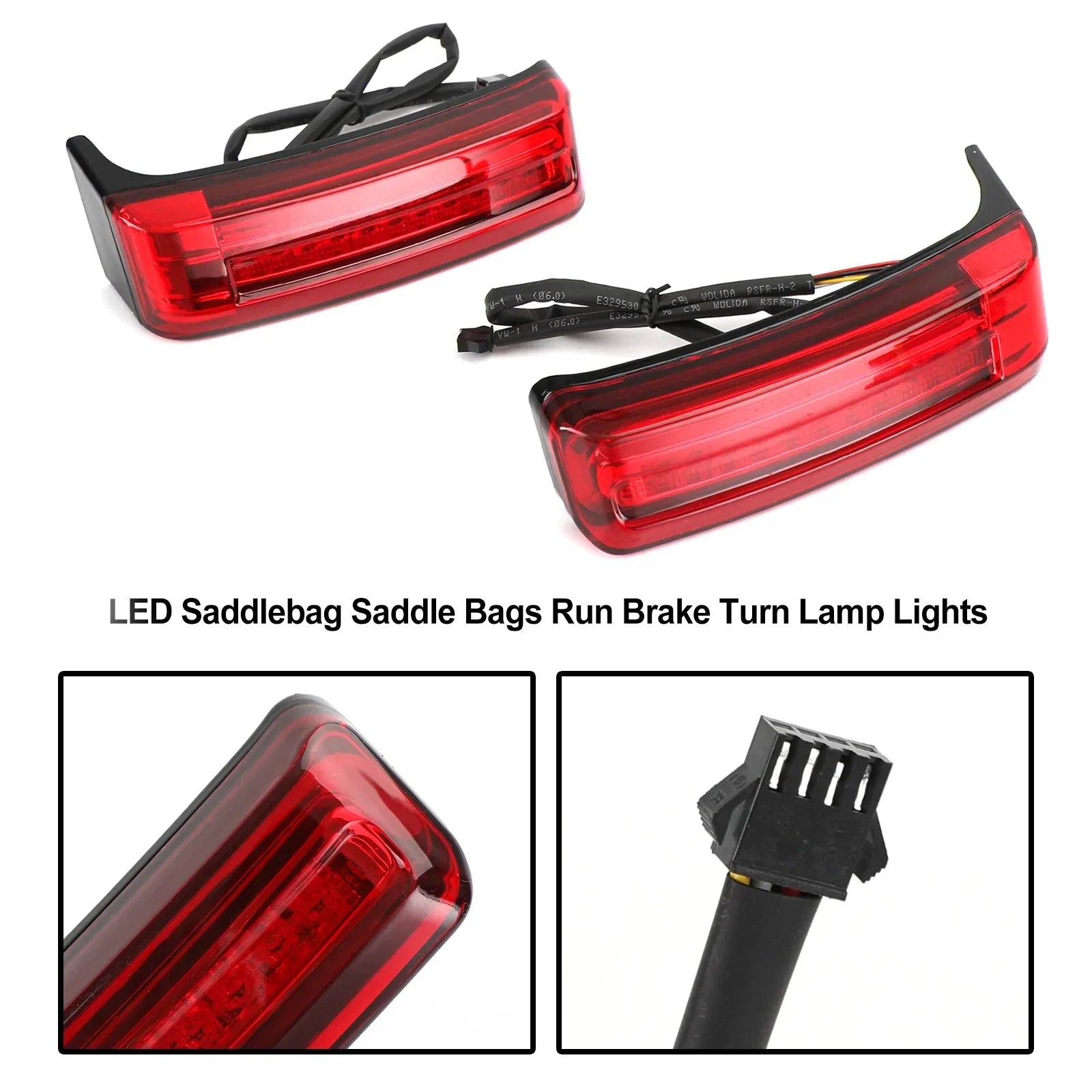 LED Torba Saddle Saddle Sacoches Run Hamure Turn Lampy do Touring 2014-2021 Generic