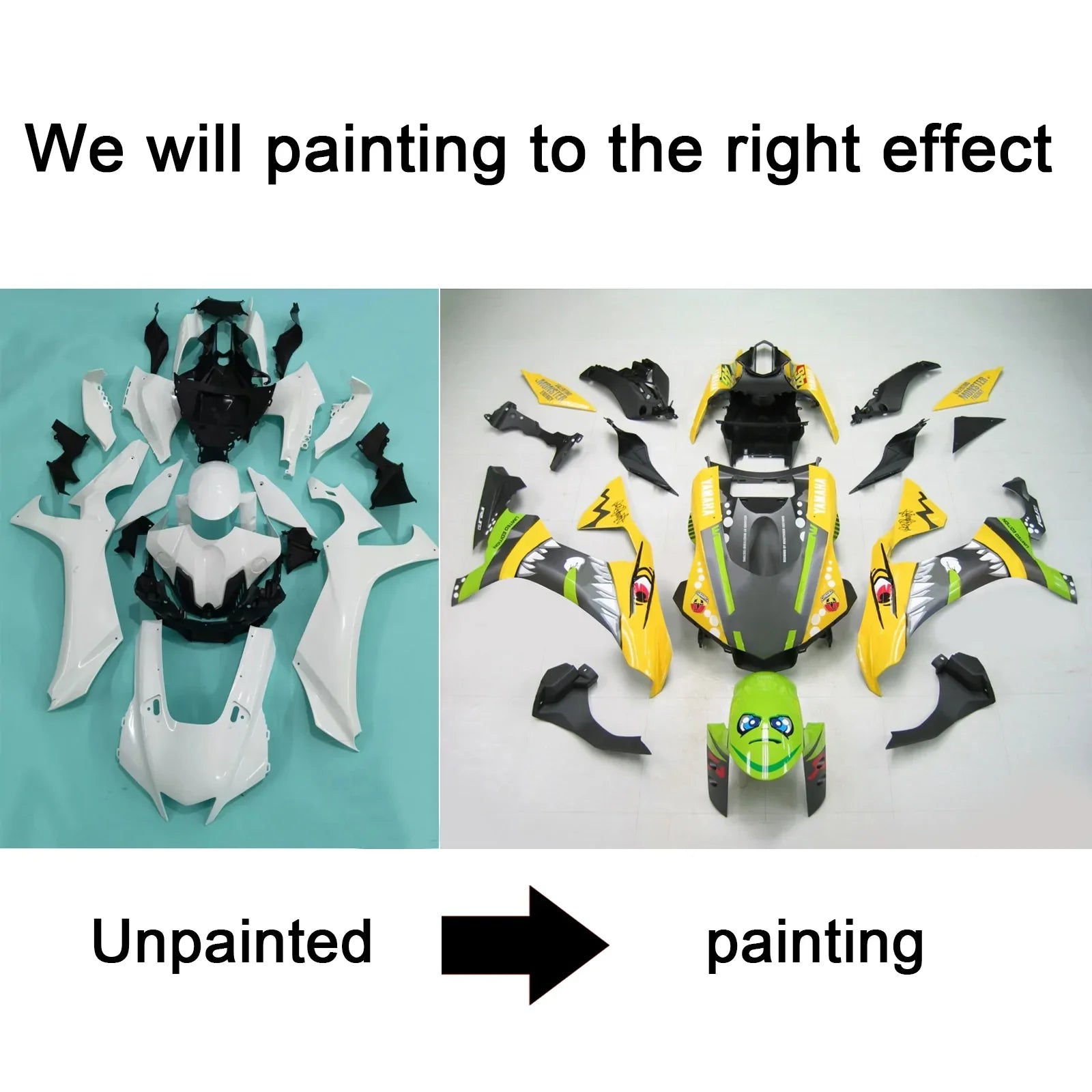 Amotopart Yamaha YZF R1 2020-2023 ABS muovinen korin suojasarja