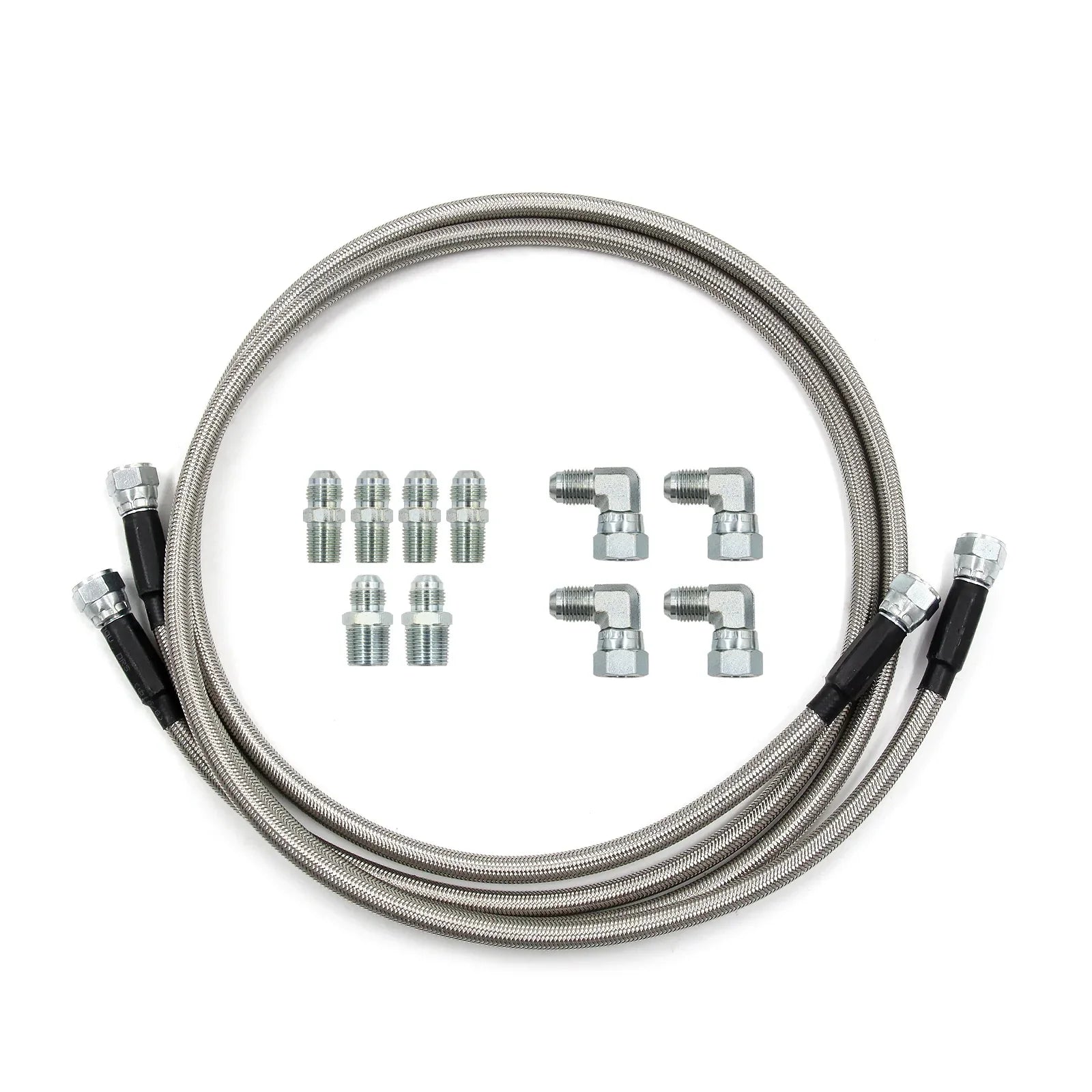 TH350 700R4 TH400 Mangueras enfriadoras de transmisión trenzadas SS de 52" de longitud