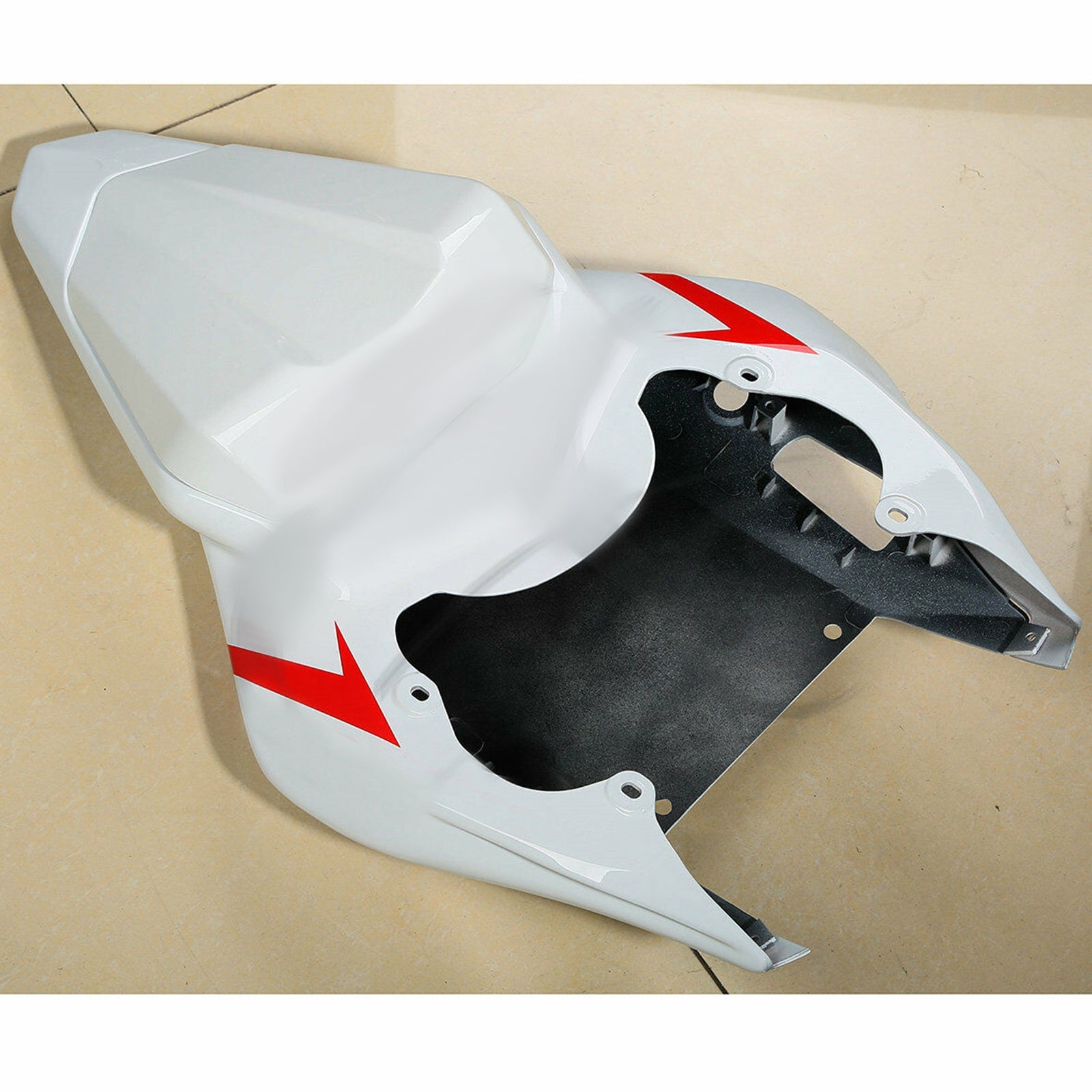 Amotopart Kit de carénage pour Yamaha YZF R6 YZF-R6 2006-2007 Rouge Blanc Générique