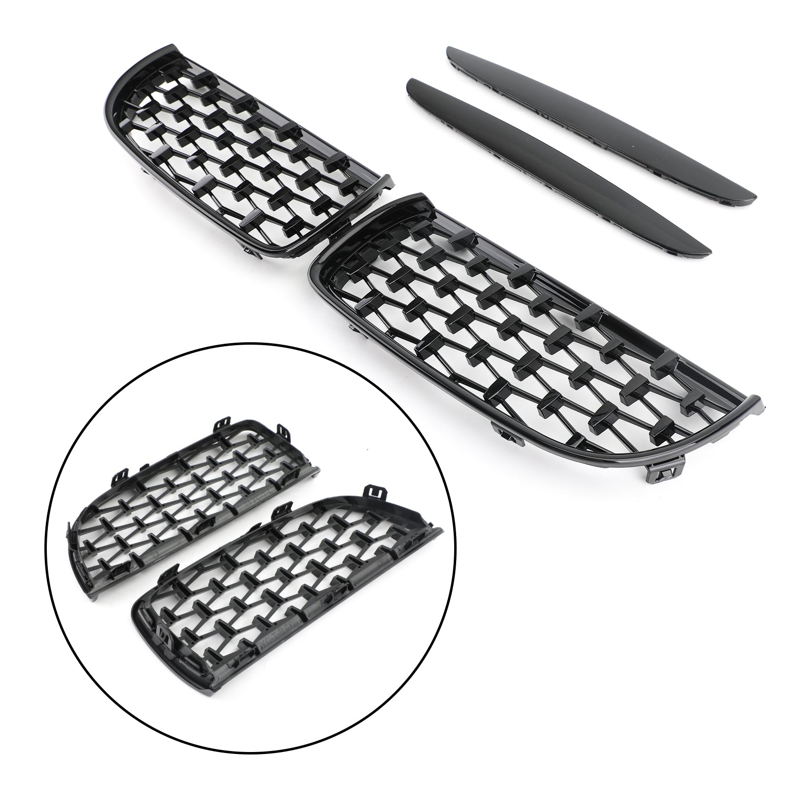Grill nerkowy Meteor Black do BMW E90 serii 3 Sedan 2005-2008 Generic