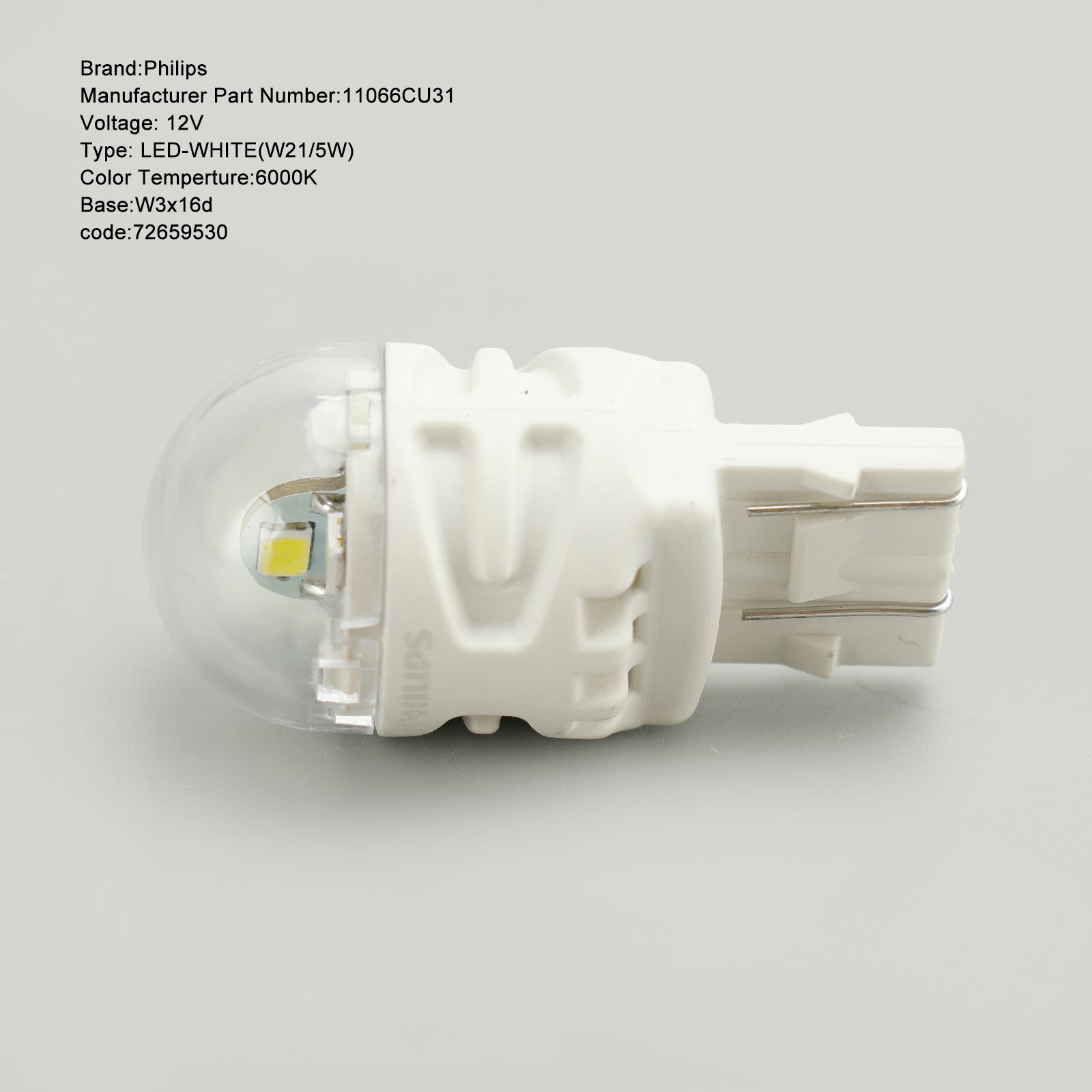 Para Philips 11066CU31B2 Ultinon Pro3100 LED-BLANCO W21/5W 6000K W3x16d