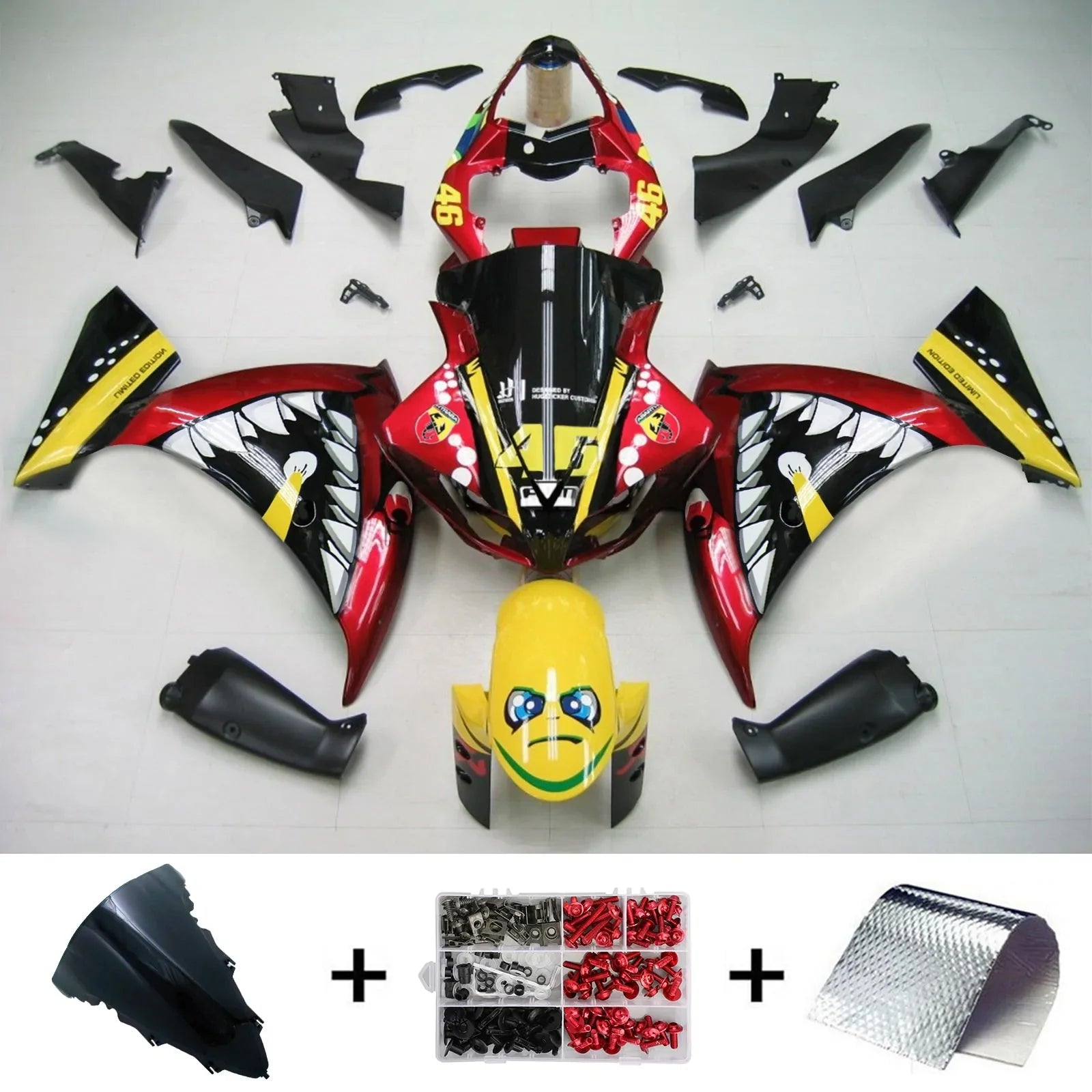 Amotopart kuipset voor Yamaha YZF 1000 R1 2012-2014 generiek