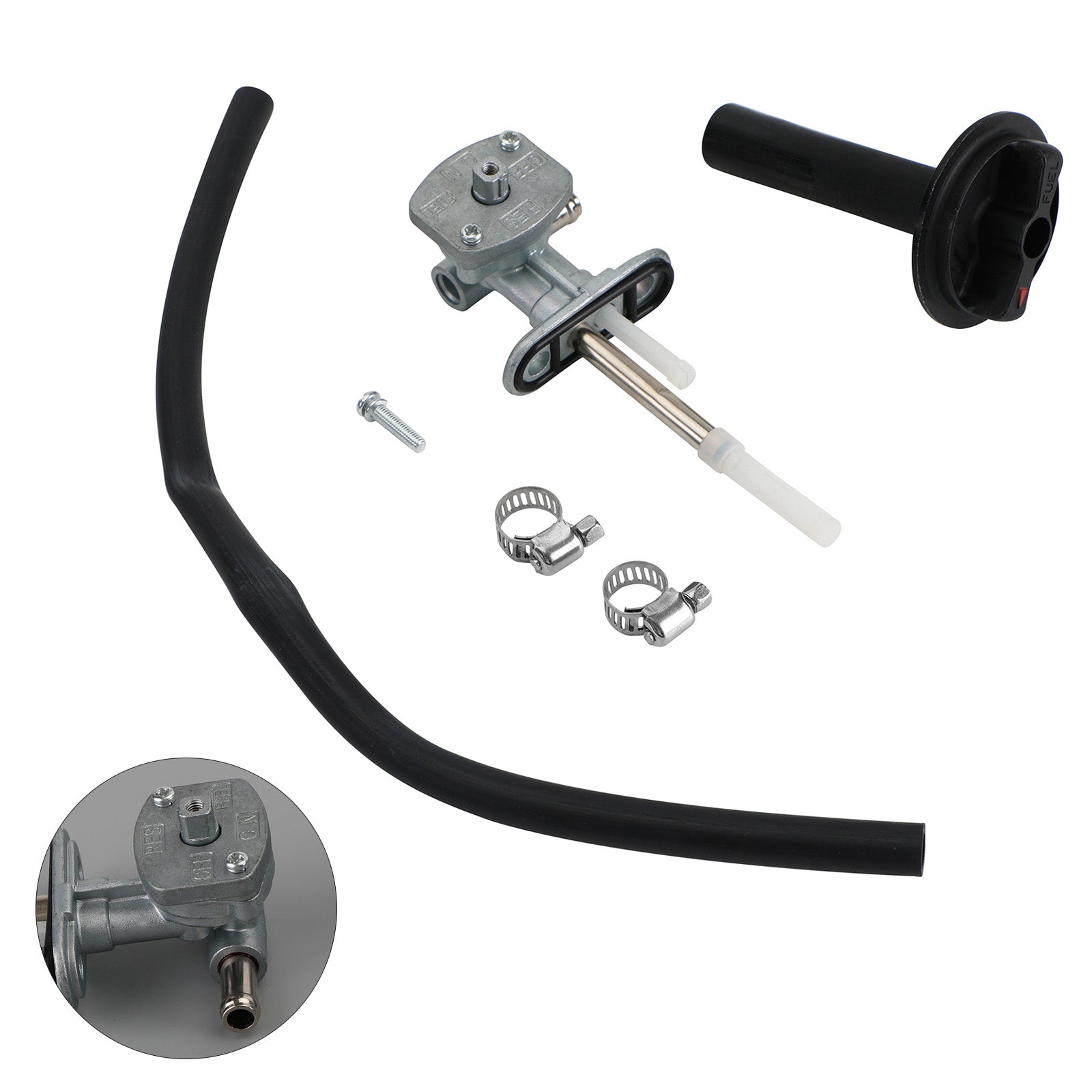 Rubinetto valvola carburante e vite leva per Kawasaki Prairie 400 KVF400 1999-2002 Generico