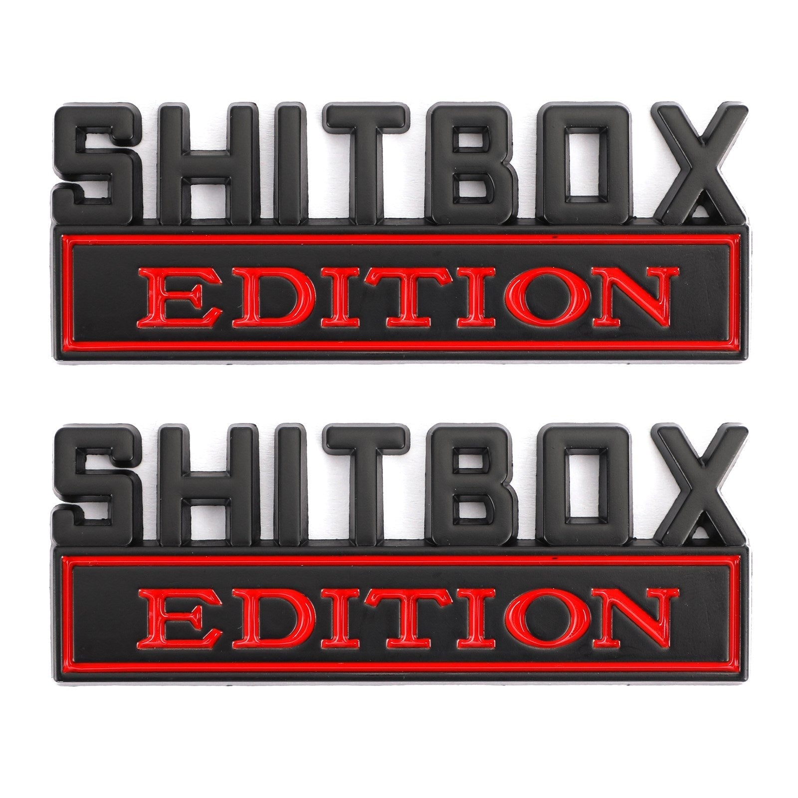 2pc Shitbox Edition Emblème Decal Badges Autocollants Pour Ford Chevr Voiture Camion #D Générique