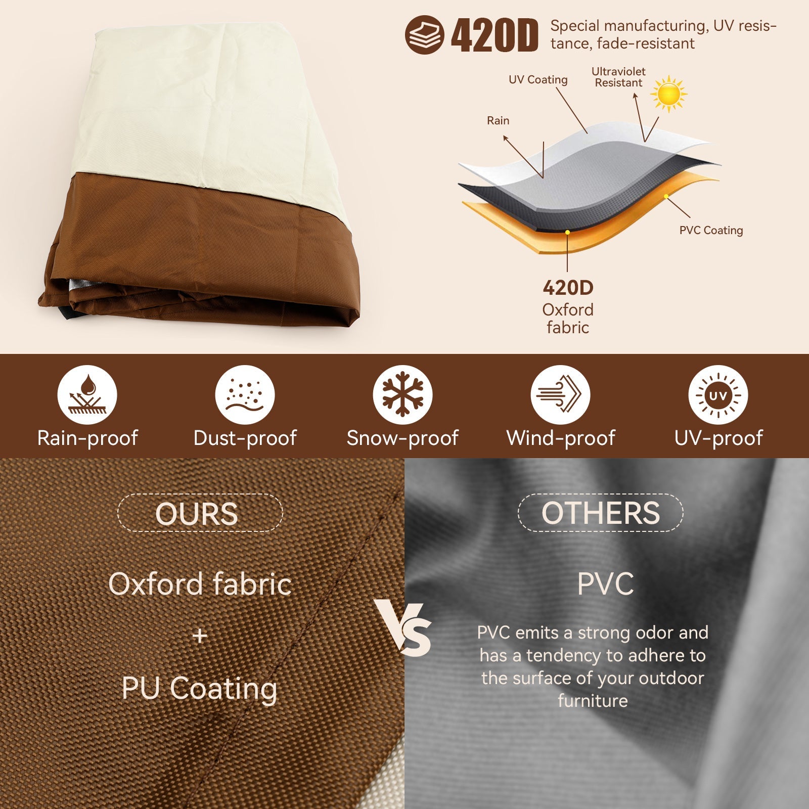 Pokrowiec na fotel bujany Patio Wodoodporny pokrowiec na meble ogrodowe