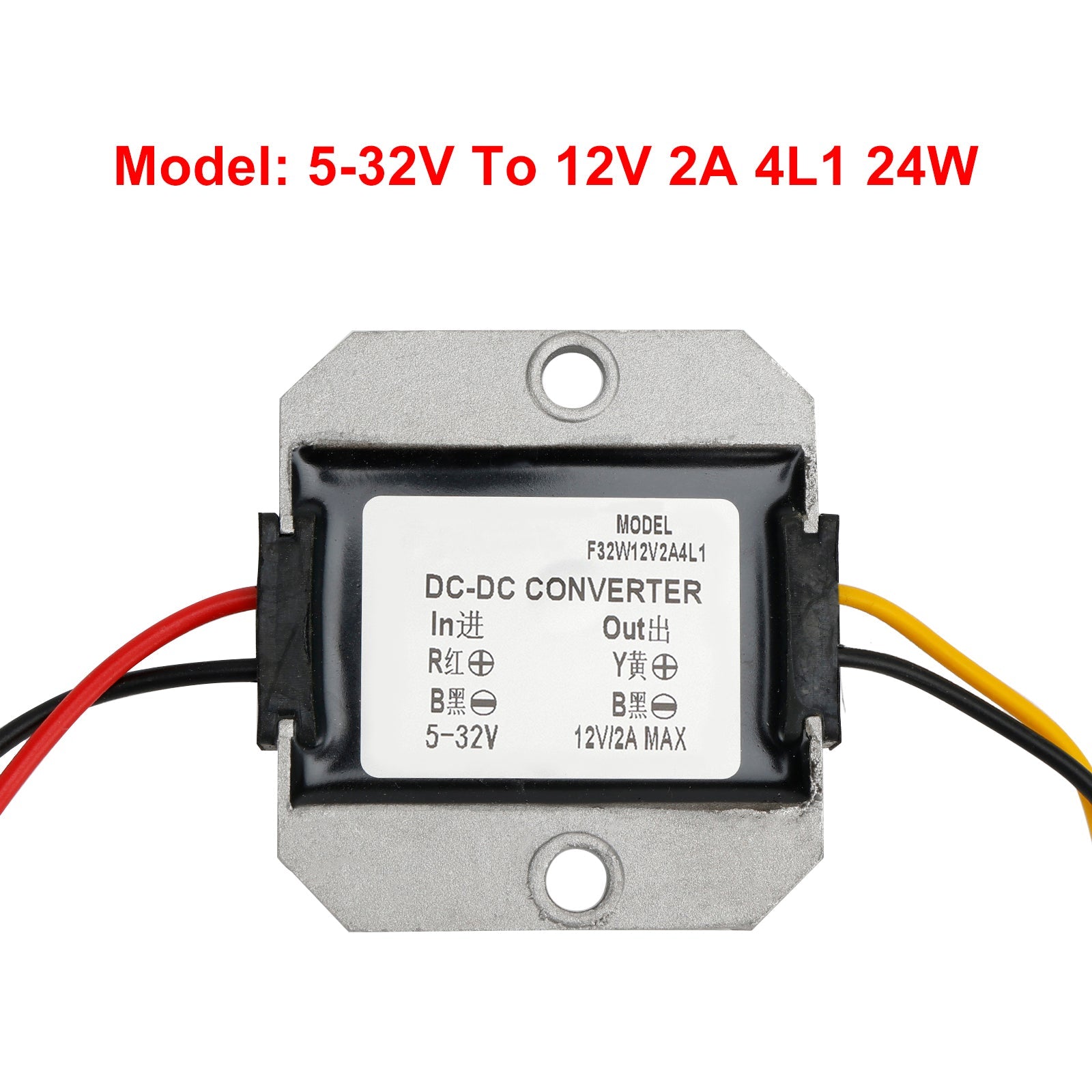 Régulateur de convertisseur d'alimentation de tension étanche DC (5-32V) à 12V 2/3A