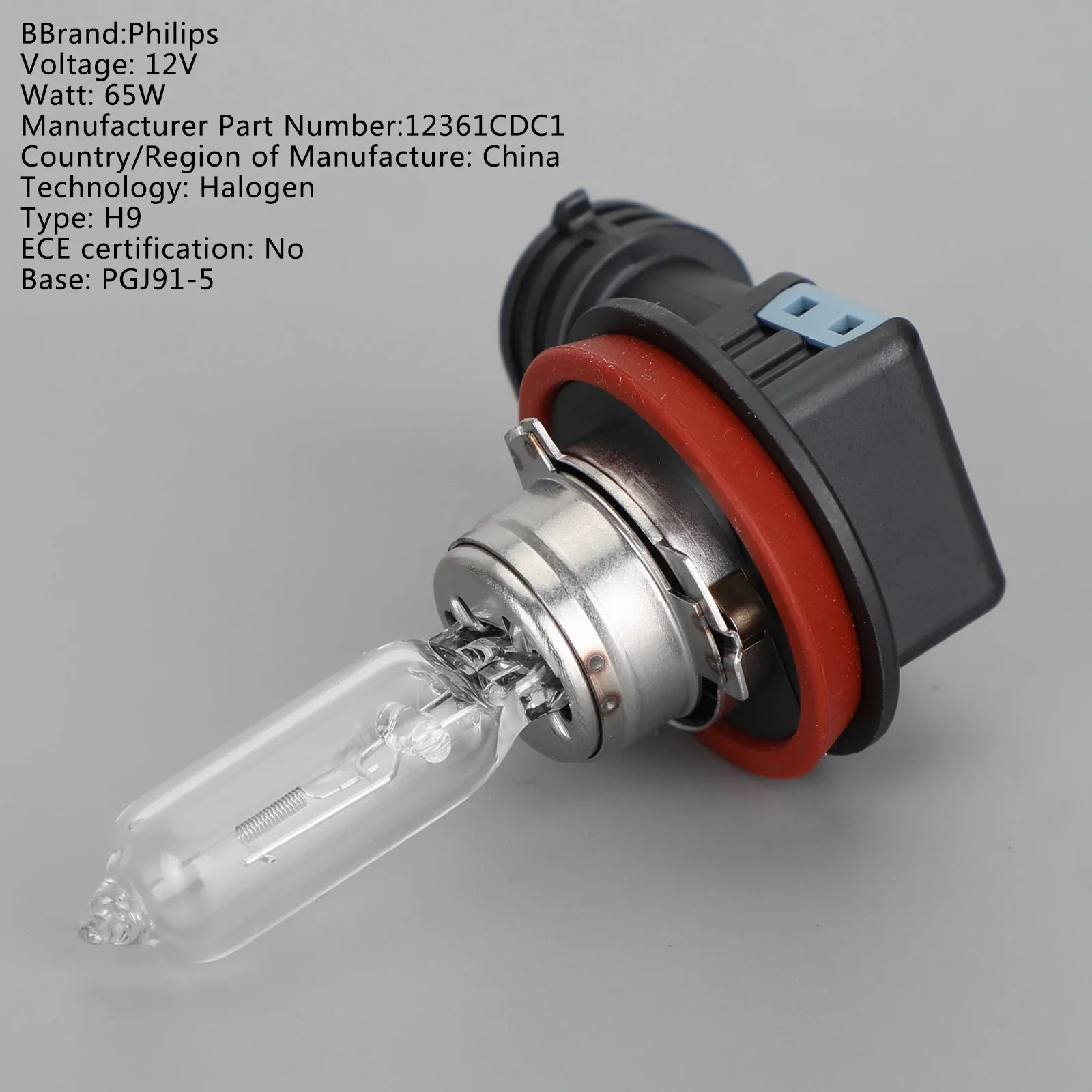 H9 para Philips CoreDrive 12361CDC1 12V 65W PGJ91-5 faro halógeno genérico