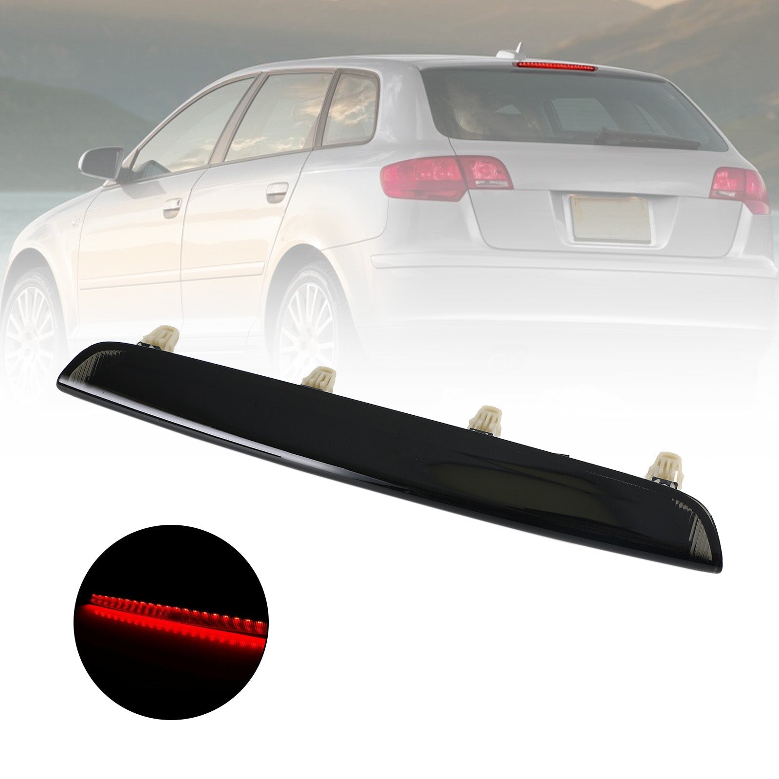 Rooklens LED 3e derde remlicht voor Audi A3 S3 RS3 Sportback 2004-2012 Generiek