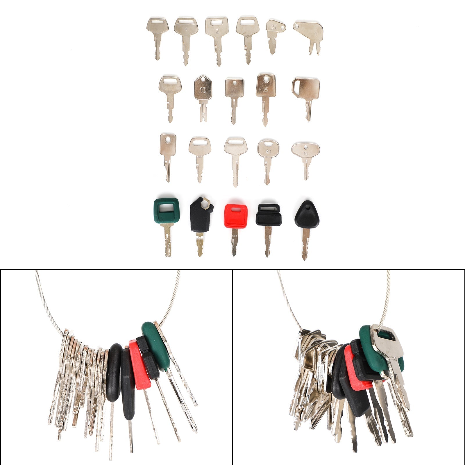 21 contactsleutels voor zware bouwmachines voor Case Jd Volvo Jcb Komatsu