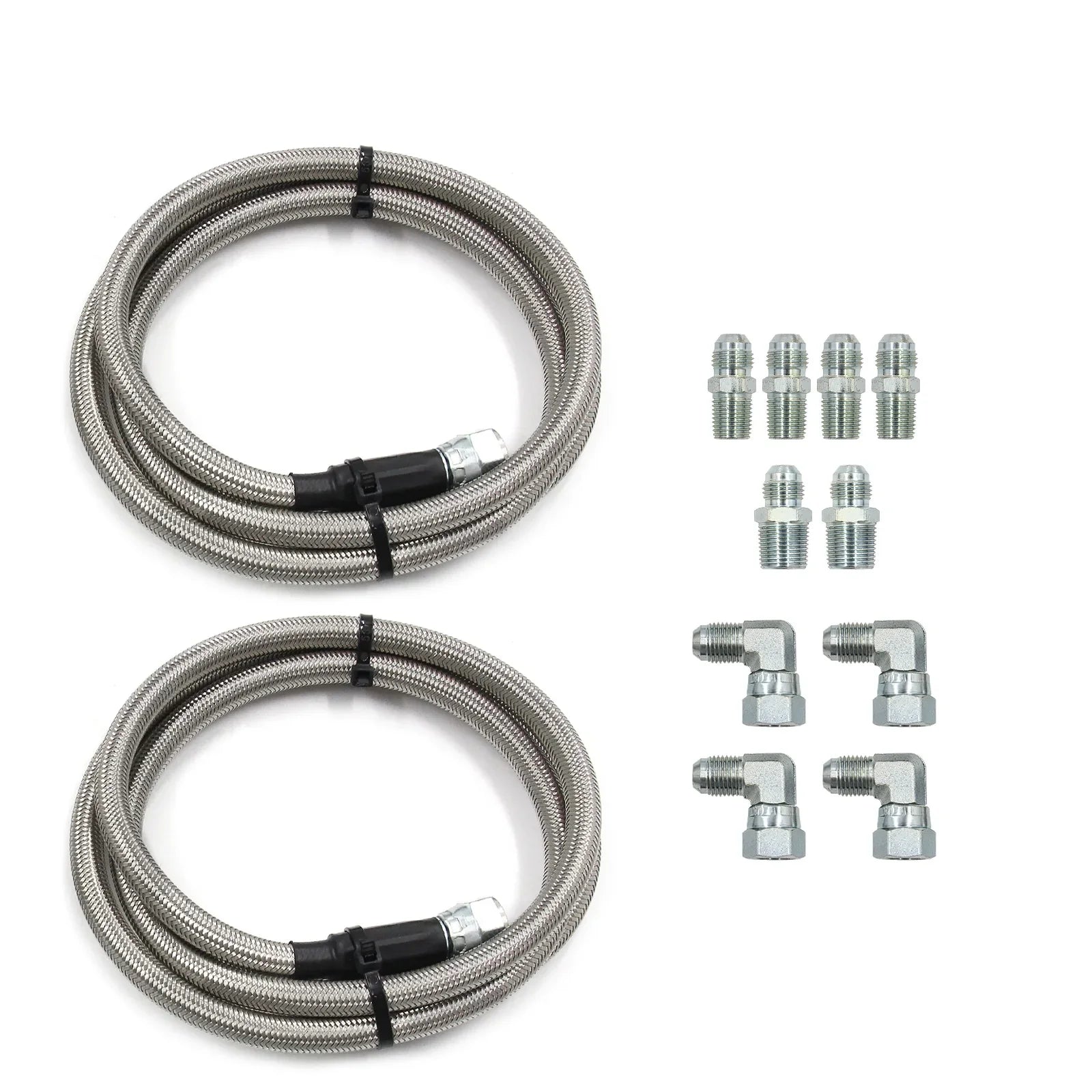 TH350 700R4 TH400 Mangueras enfriadoras de transmisión trenzadas SS de 52" de longitud