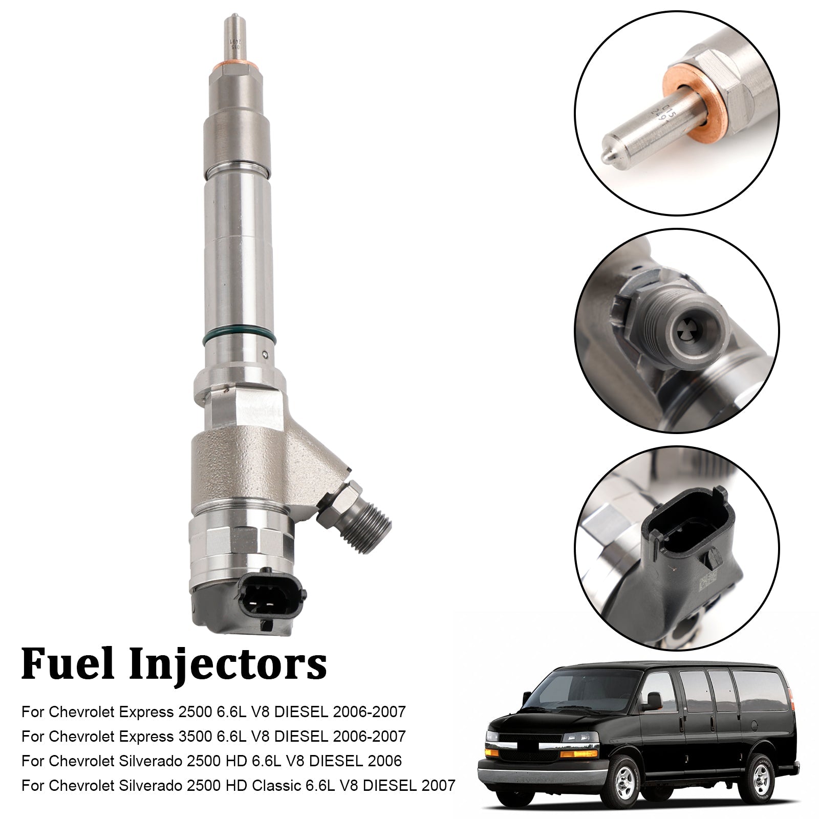 2007 Chevrolet Silverado GMC Sierra 2500 HD 3500 classique 6,6l V8 Diesel 1 pièces injecteur de carburant 0445120042 0445120082
