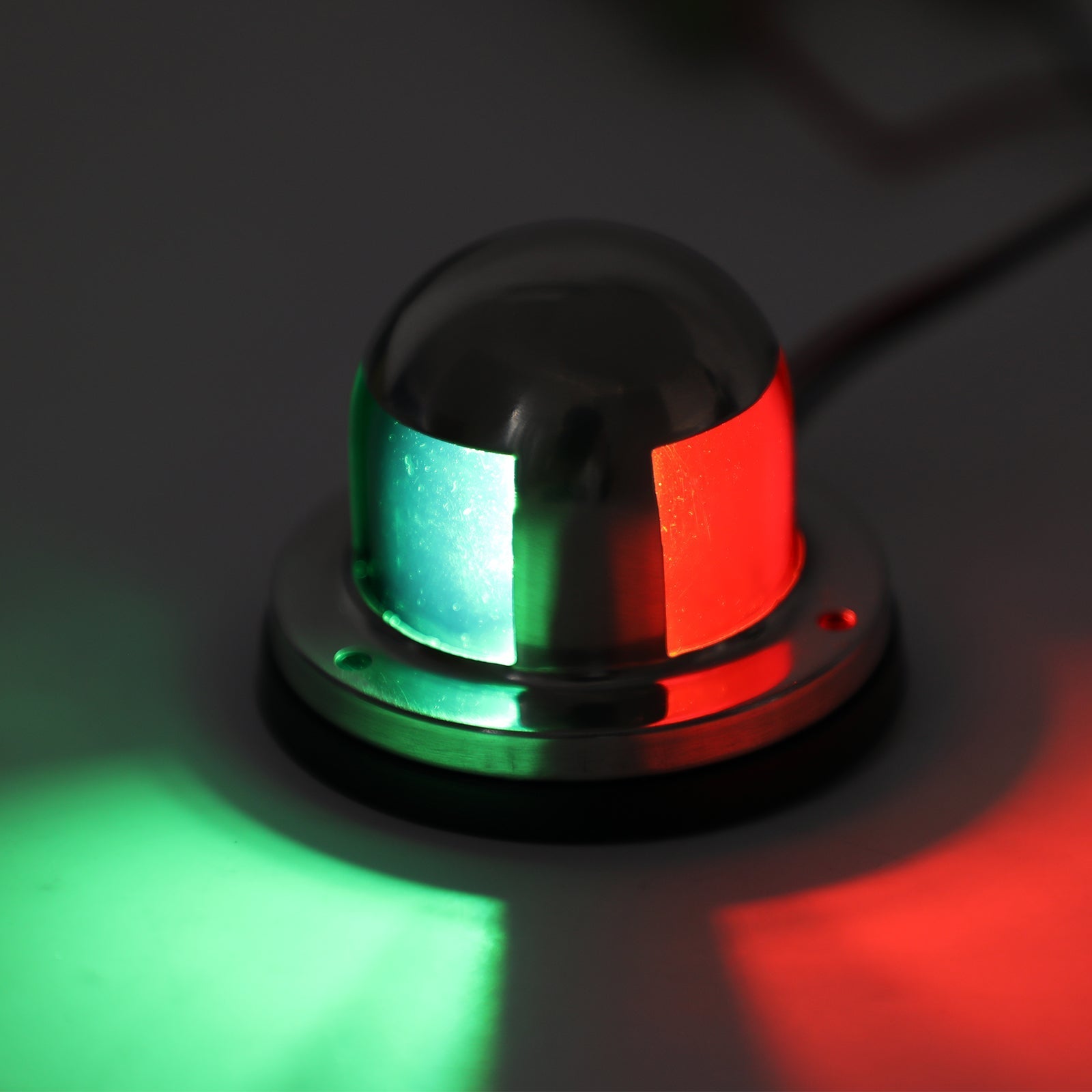 Luci di navigazione a prua a LED in acciaio inossidabile 12V per pontone per barche marine 2 IN 1