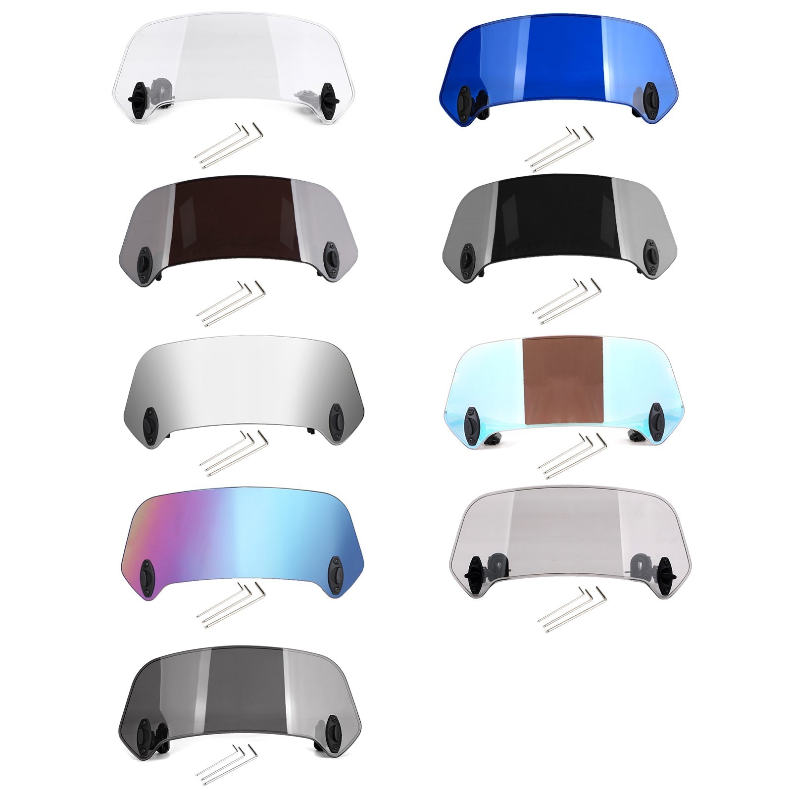 Uniwersalny klips motocyklowy na owiewkę na przednią szybę, Generic Grey