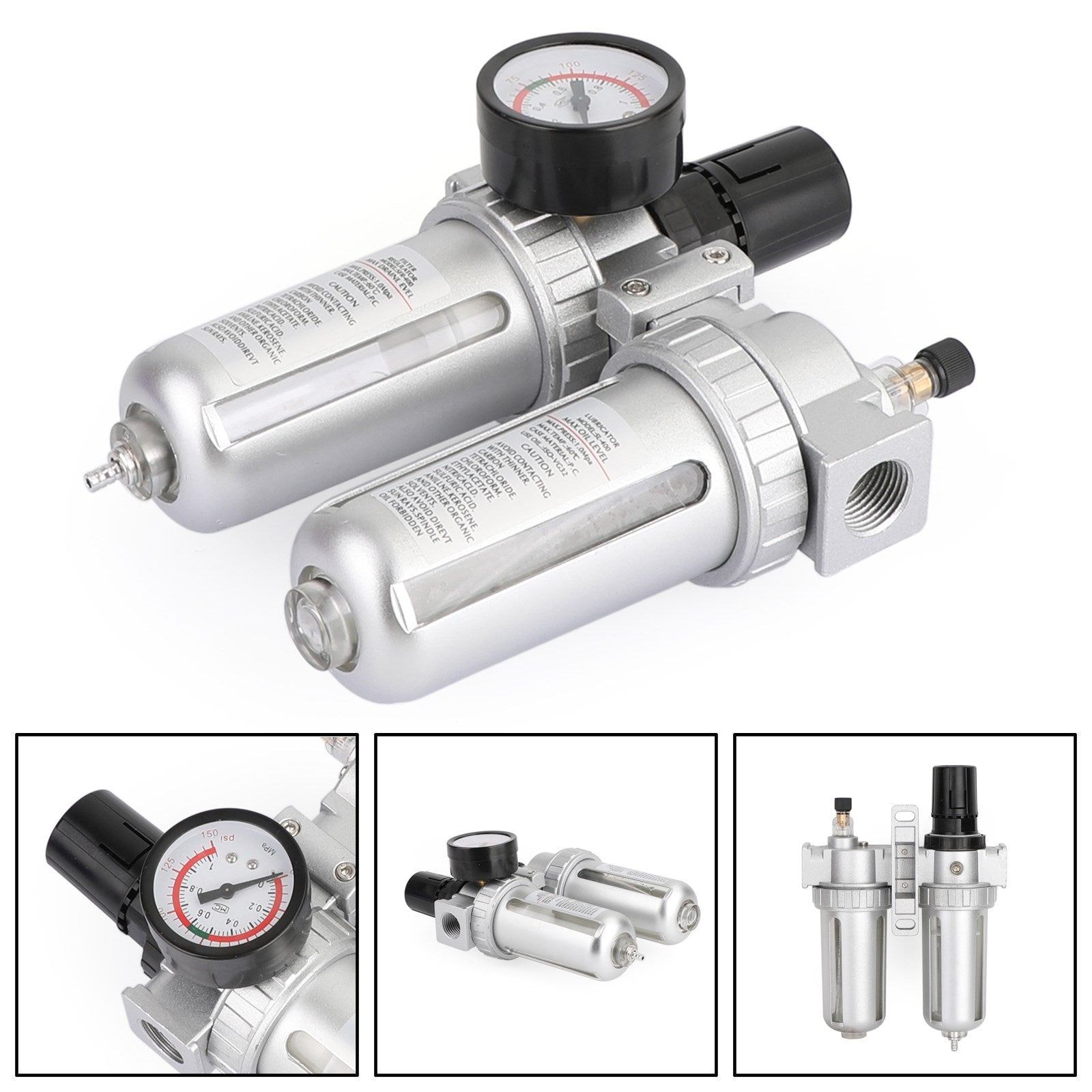 Strumenti per trappole separatore acqua olio filtro compressore aria 1/2" con manometro regolatore