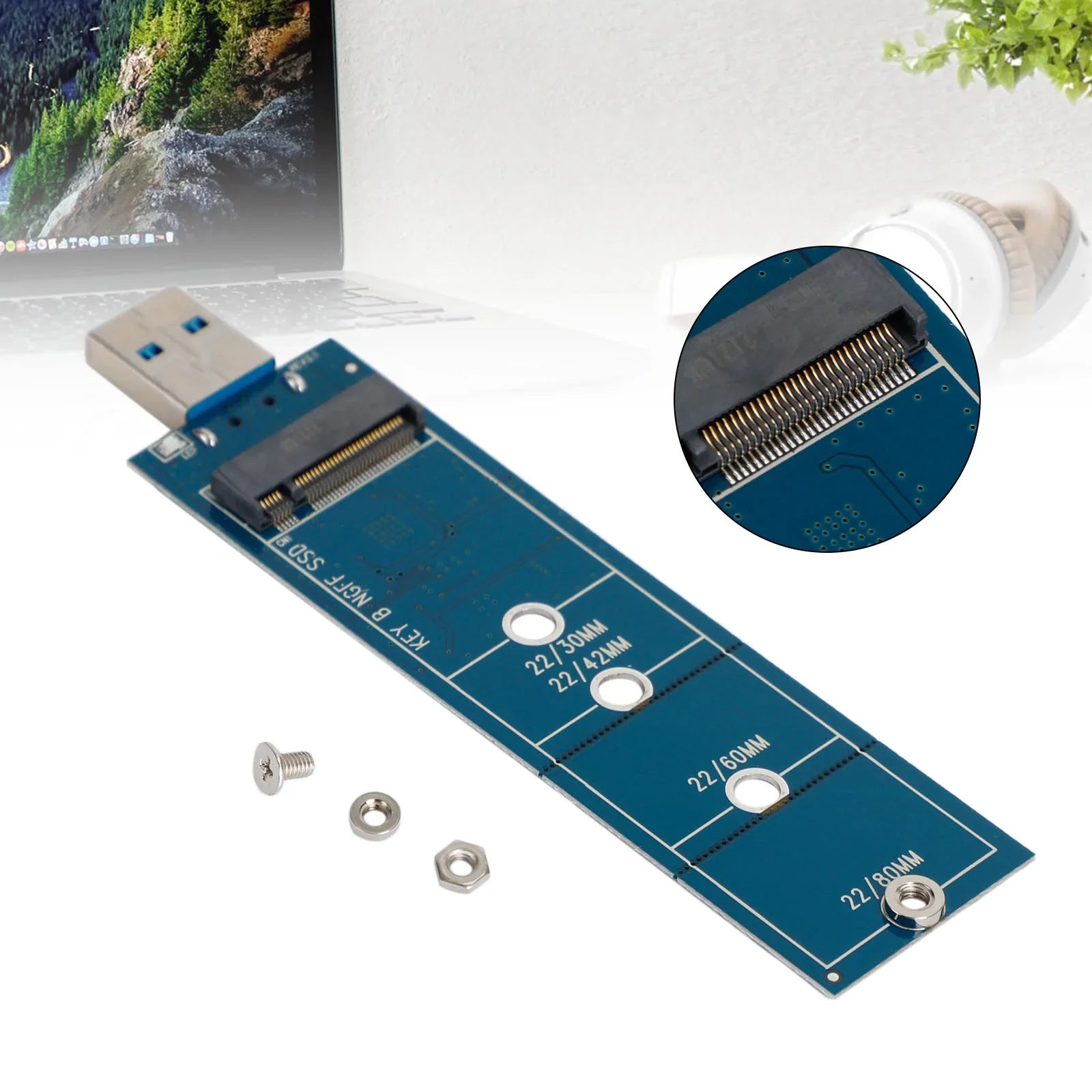 Adattatore da M.2 a USB Tasto B Adattatore SSD M.2 Protocollo SATA per 2230 2242 2260 2280