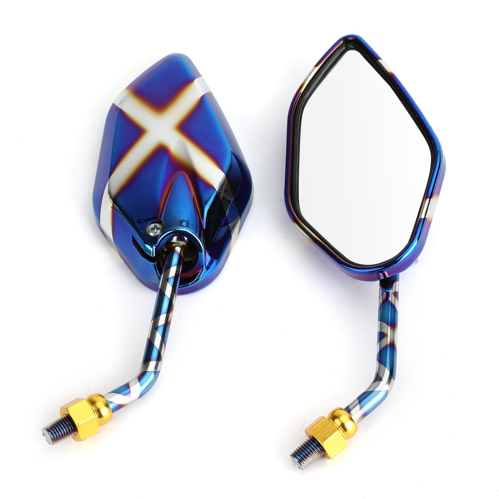 Zijspiegels 10 mm M10 voor motorfiets-scooter Cruiser Chopper Sportbike generiek