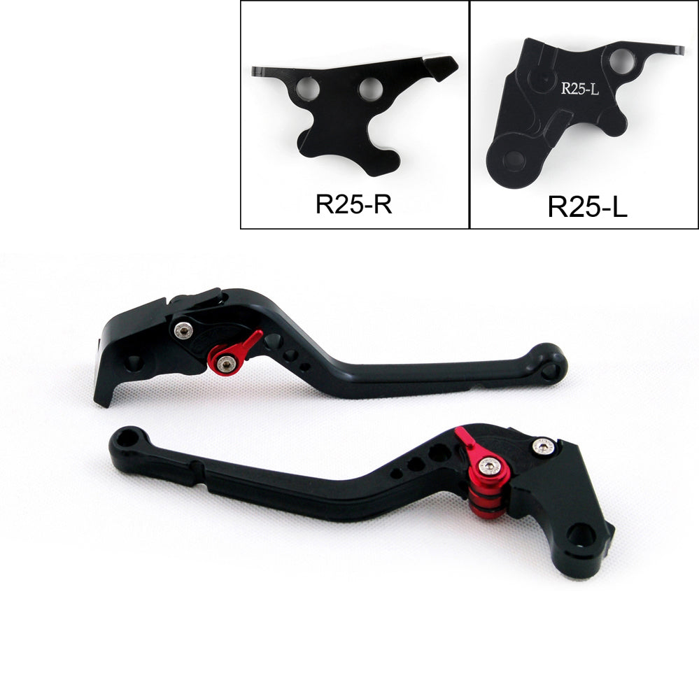 Leve della frizione freno lunghe per Yamaha YZF R3 2015 YZF R25 2014-2015 Nero generico