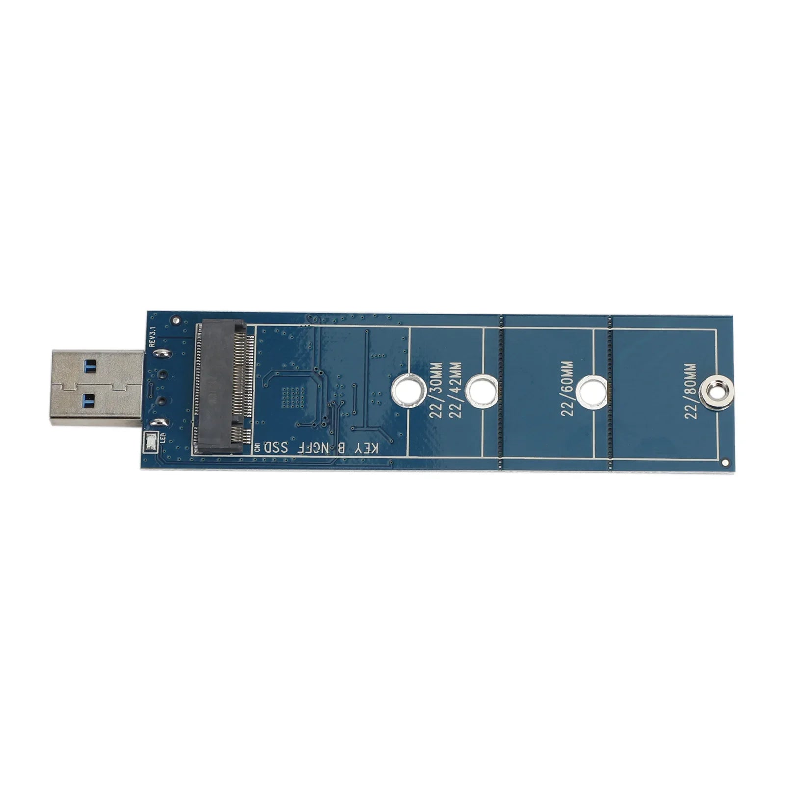 Adaptador M.2 a USB B Key M.2 SSD Adaptador Protocolo SATA para 2230 2242 2260 2280
