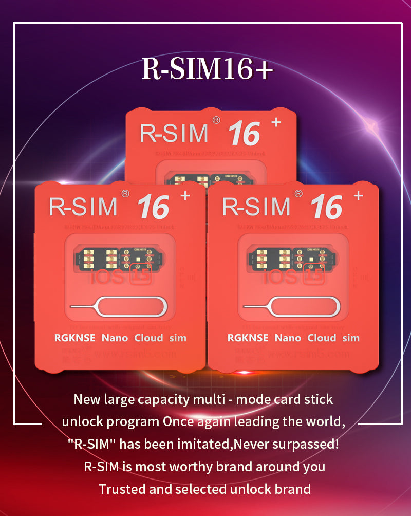 Tarjeta RSIM de desbloqueo Nano R-SIM 16+ para iPhone 13 Pro 12 PRO MAX XS XR 8 IOS 15