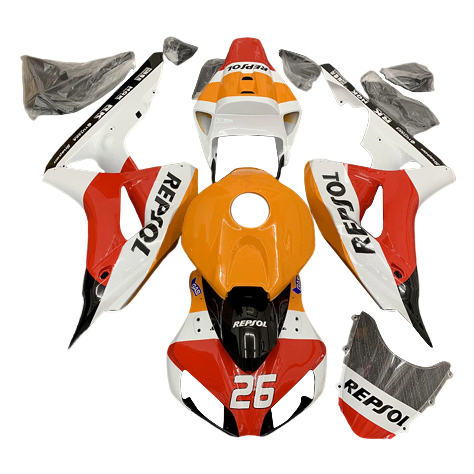 Amotopart Honda CBR1000RR 2006-2007 ABS muovinen korin suojasarja