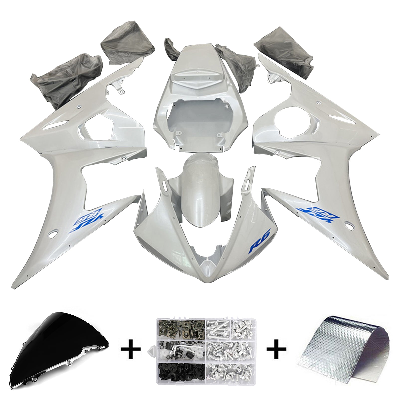 Amotopart Yamaha YZF-R6 2005 Kit Carénage Carrosserie