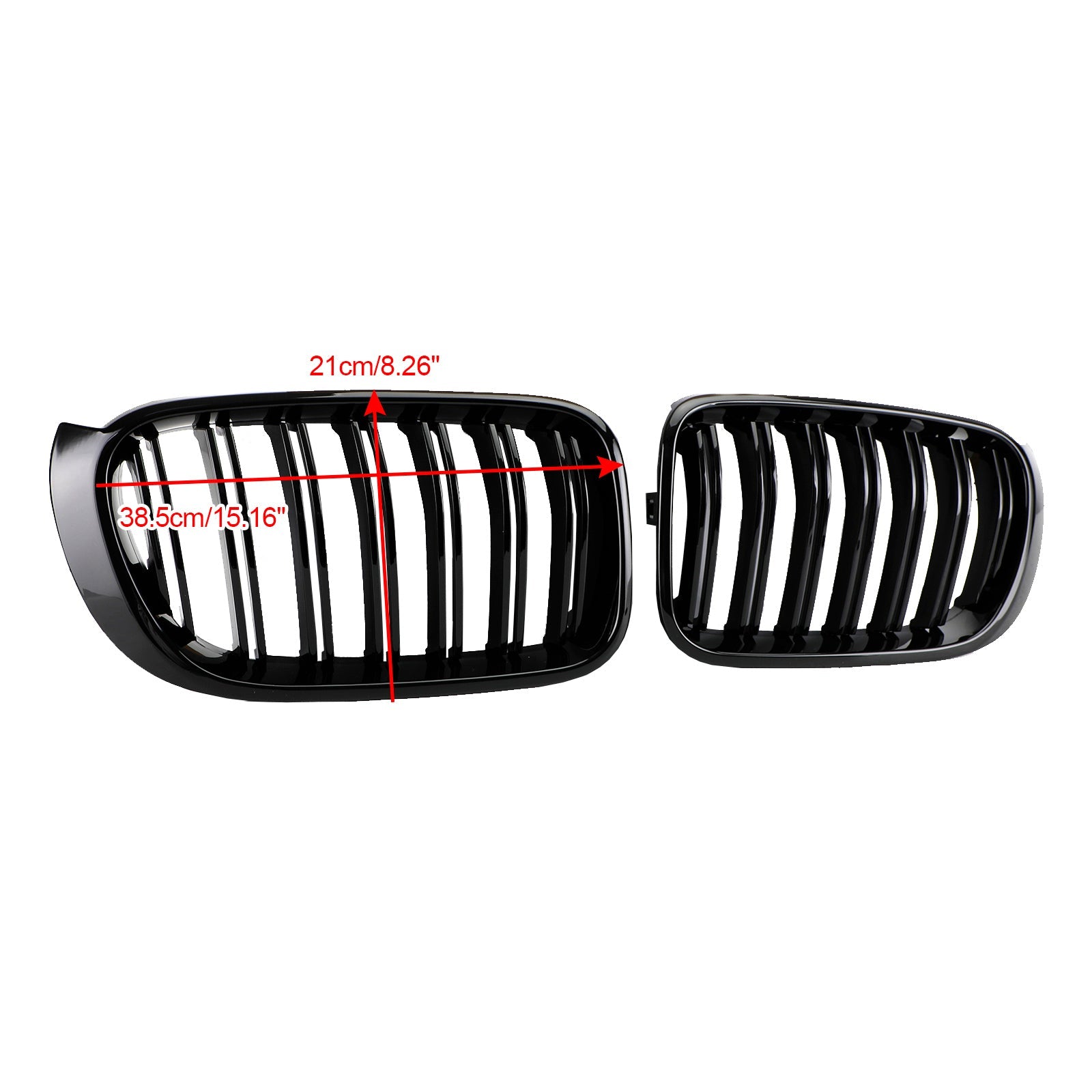 BMW X3 X4 F25 F26 2014-2017 Glanzend zwarte voorbumpergrille