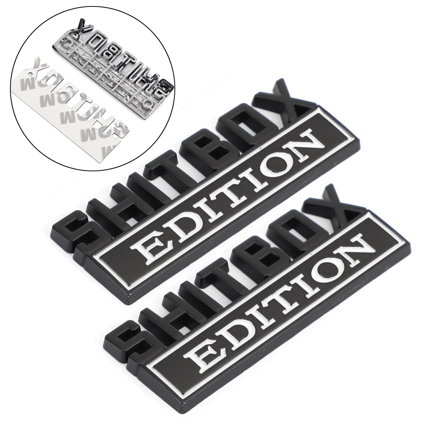 2PC Shitbox Edition Eduction Emblemlant Badges nalepka za tovornjak avtomobilov Ford Chevr #c generic