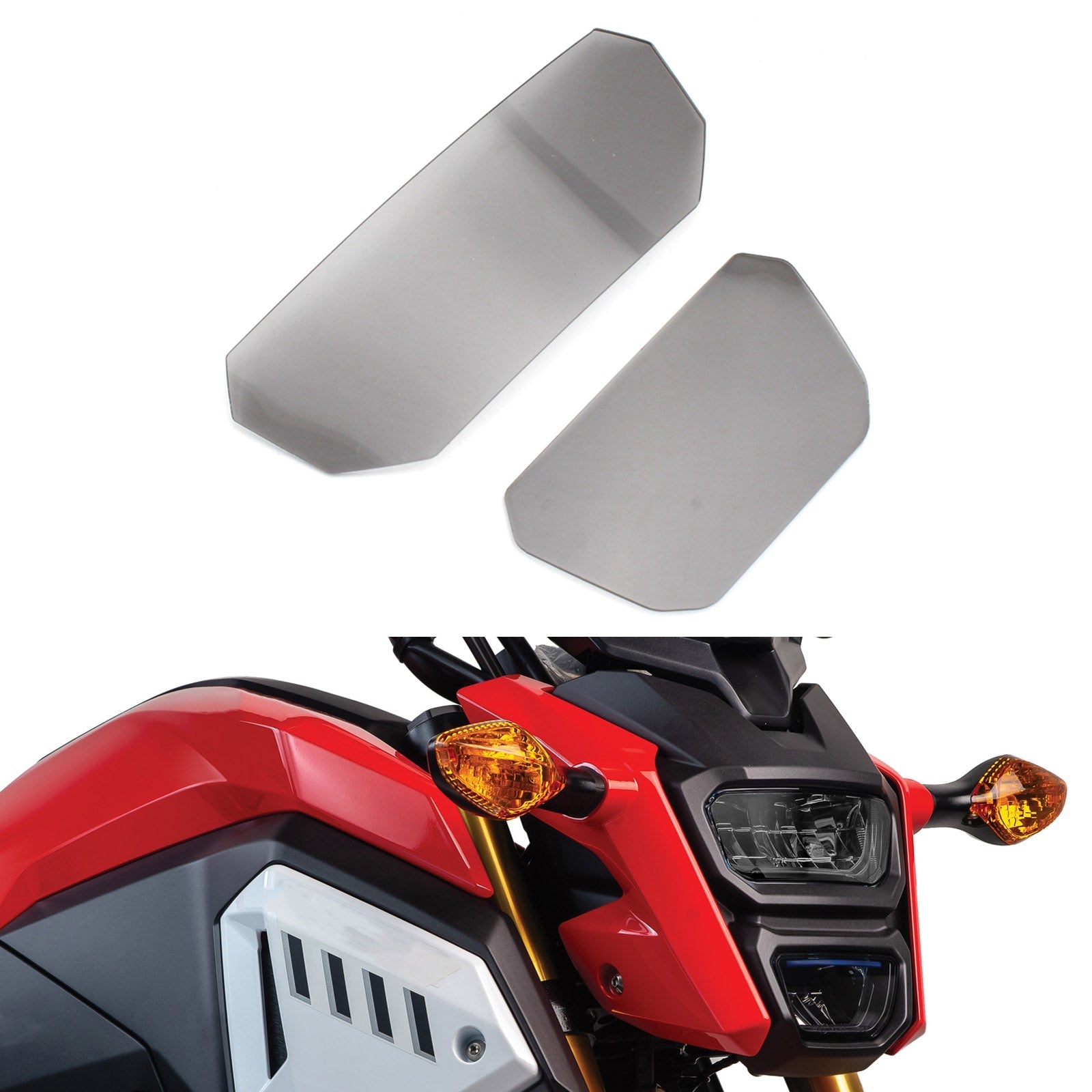 Ochrona przednich obiektywu latarni morskiej dla Honda MSX 125 SF 16-20 Generyczne dym