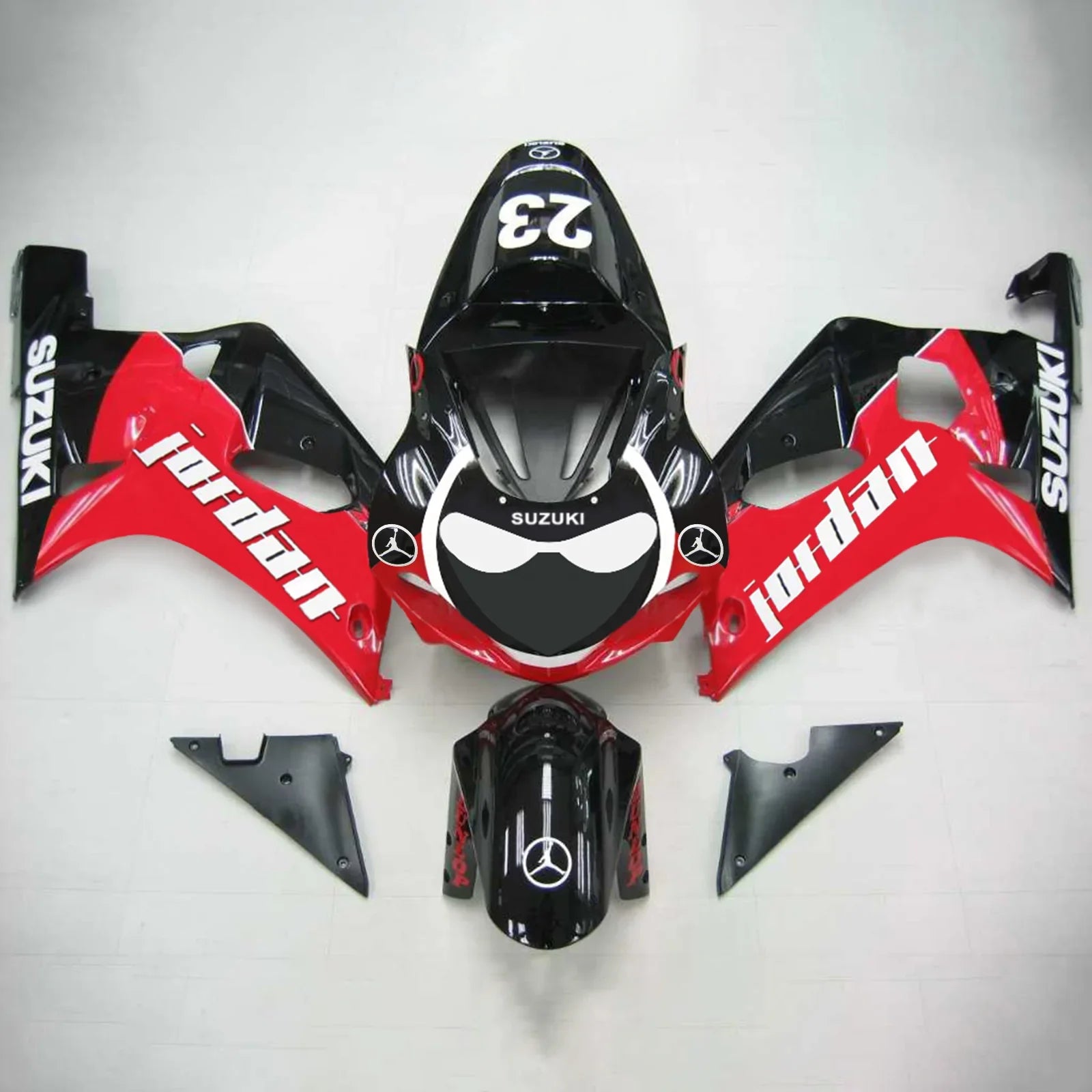 Amotopart Suzuki GSXR750 2001-2003 Kit carenatura carrozzeria in plastica ABS