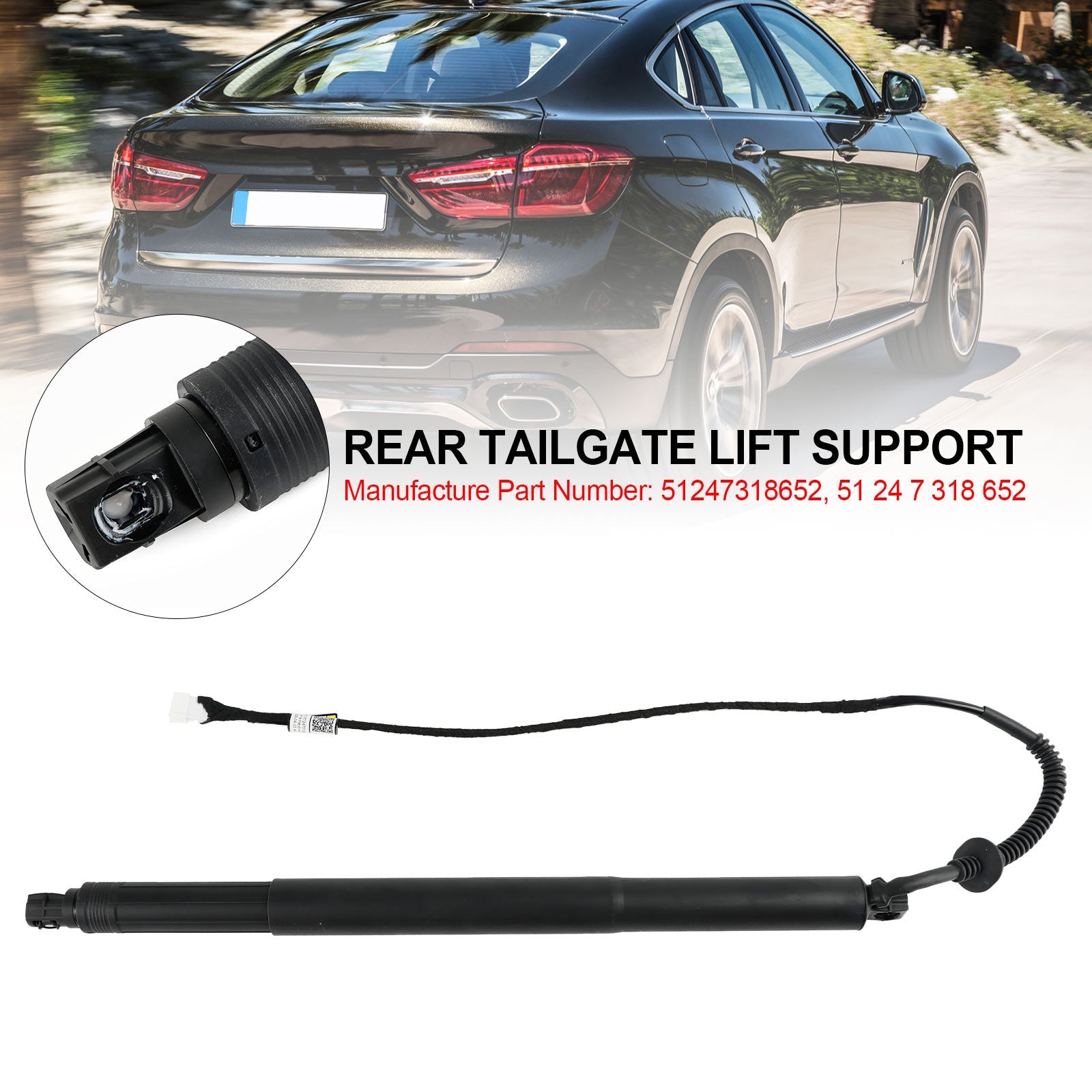 BMW X6 F16 F86 2014-2019 51247318652 Elektryczne wspomaganie podnośnika tylnej prawej klapy tylnej