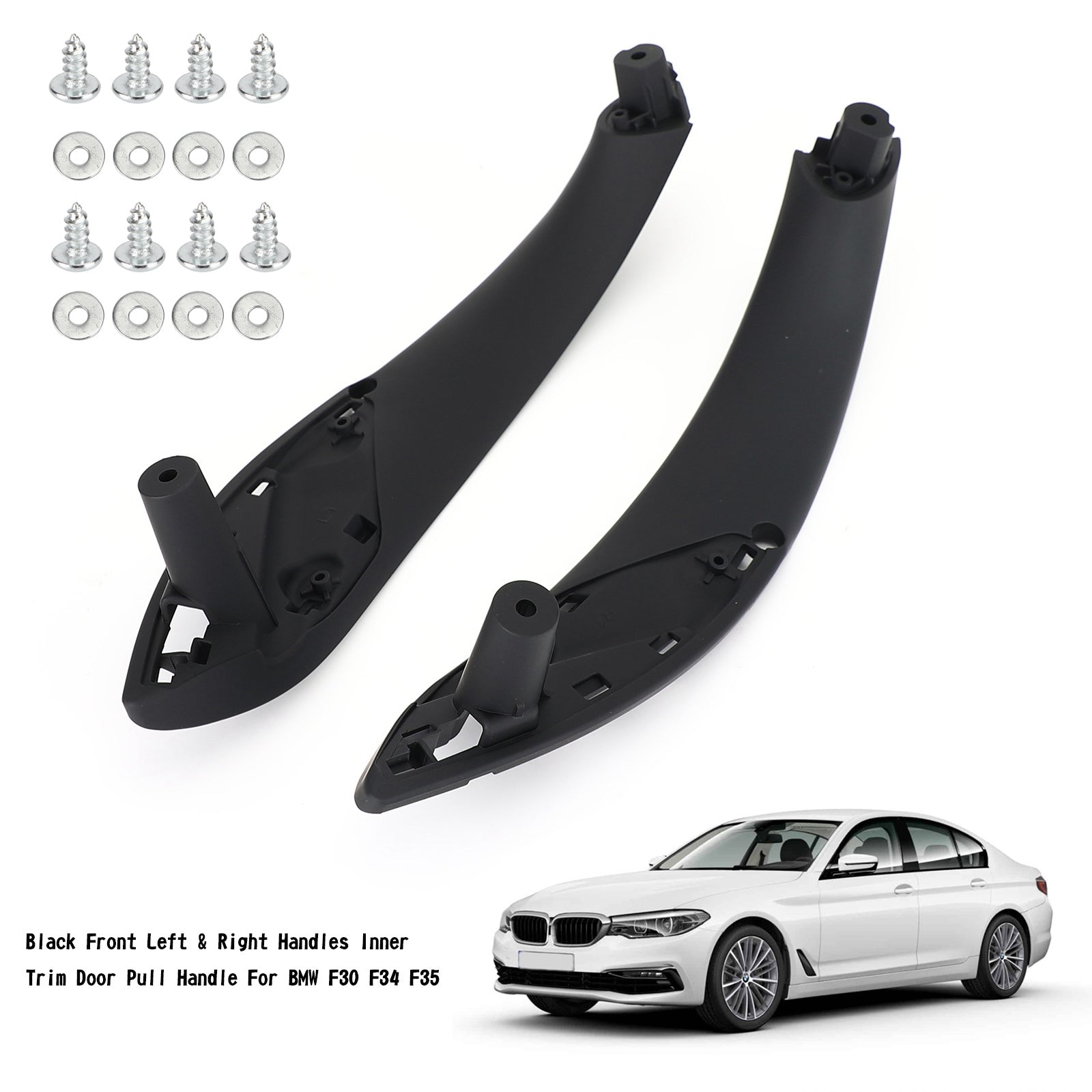 Manija de puerta interior delantera L+R negra para BMW F30 F34 F35 2013+ genérico