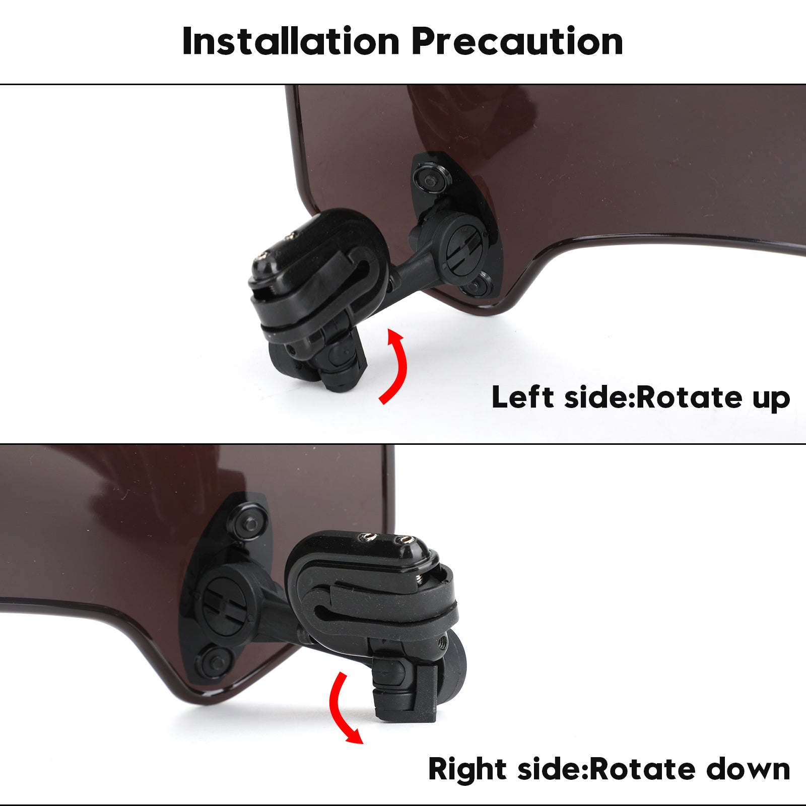 Clip regolabile in moto sul deflettore del vento di espansione del parabrezza