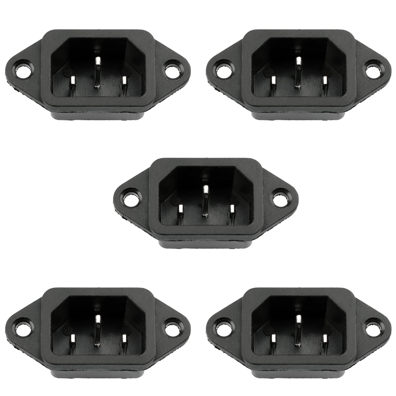 20 sztuk IEC320 C14 3-pinowe męskie gniazdo śrubowe do montażu na śrubie 10A 250V dla łodzi AC-04