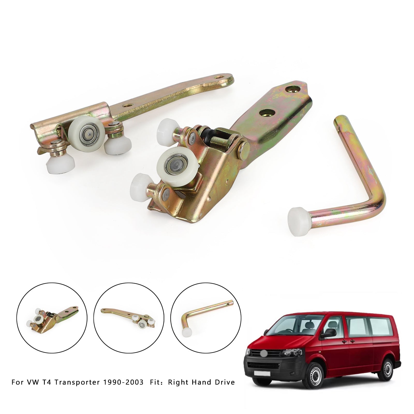 Zgornji drsni drseči Porte Zgornji zvitki Left Porte za VW T4 Transporter 1990-2003 generični RHD