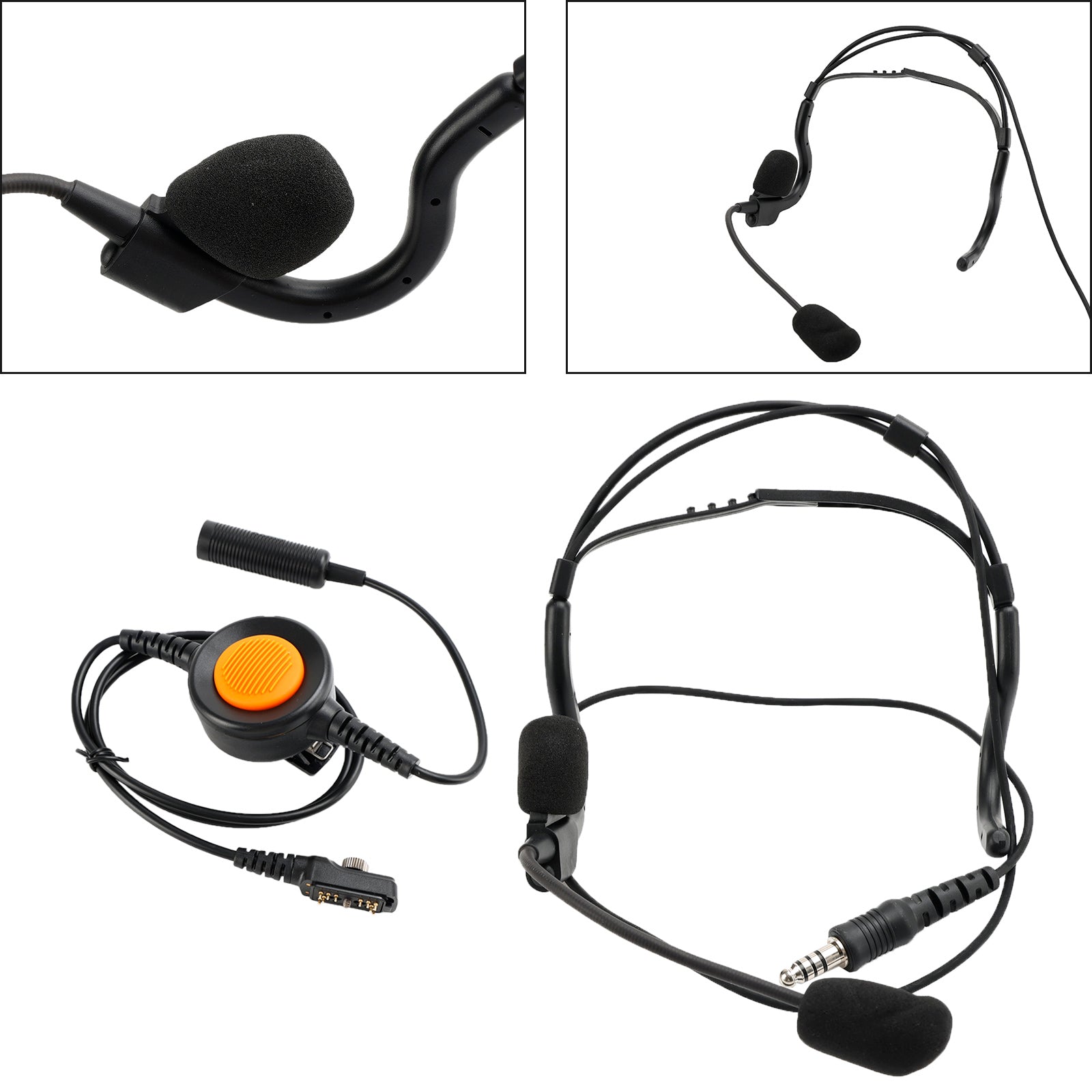 7.1-C8 Achterstekker Tactische Headset 6 Pin U94 PTT voor Hytera PD780/700G/580