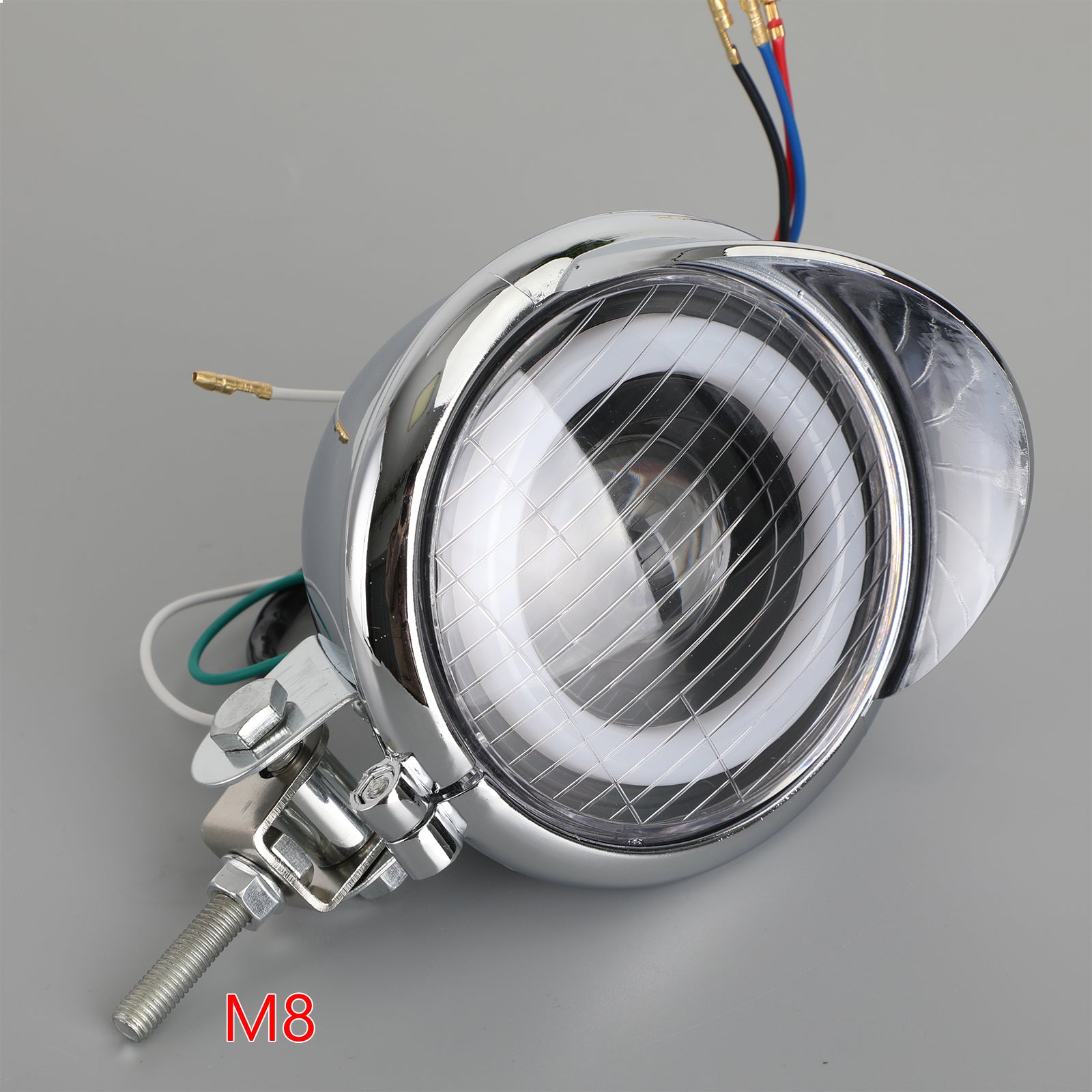 5-calowy reflektor motocyklowy Chrome efekt aureoli DRL do niestandardowego roweru typu Generic Cafe Racer