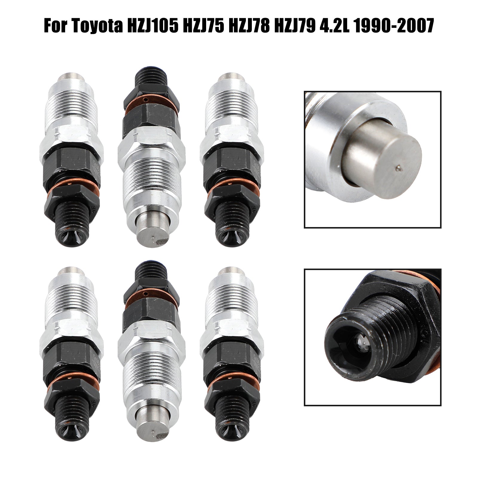 1990-2007 Toyota HZJ105 HZJ75 HZJ78 HZJ79 6 pièces Injecteurs de Carburant 23600-19075 Fedex Express