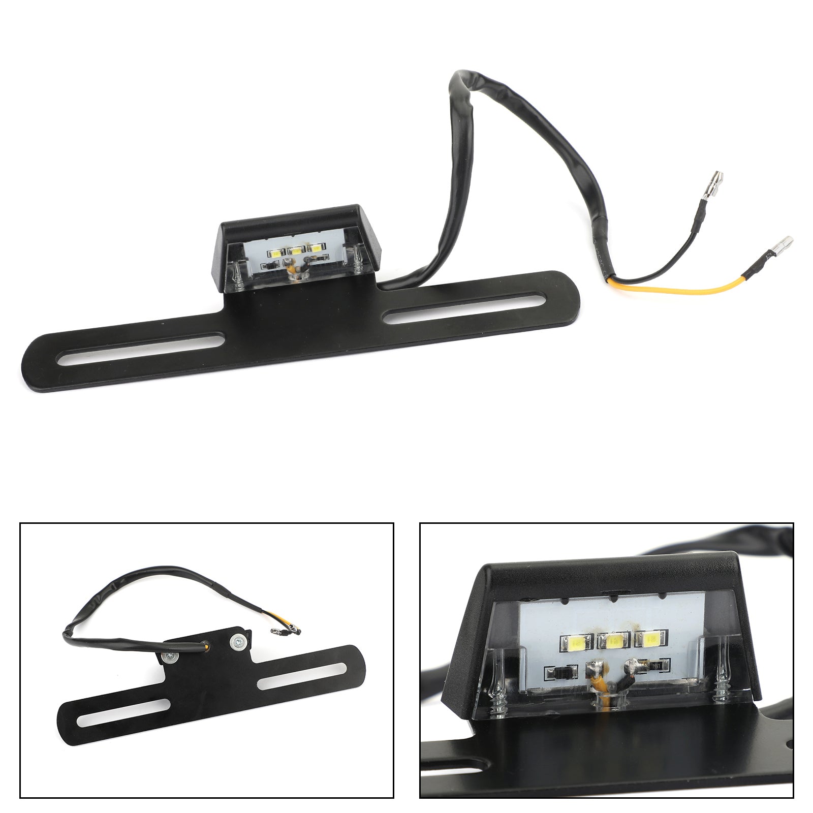 Portatarga universale per moto con luce generica