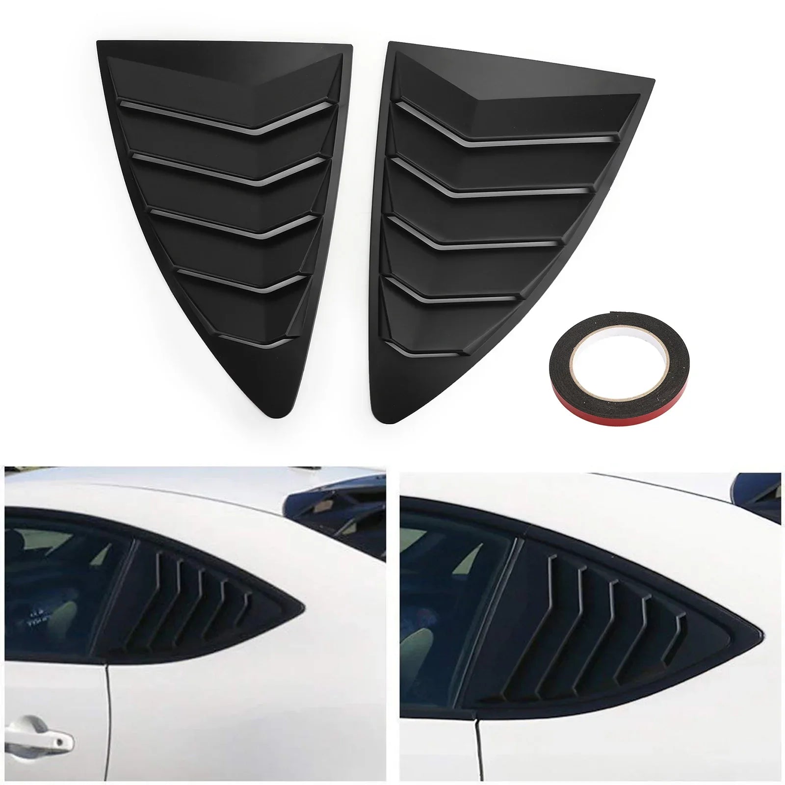 Parabrezza per finestrino laterale nero opaco per Scion FRS BRZ Toyota 86 GT86 2013-2018