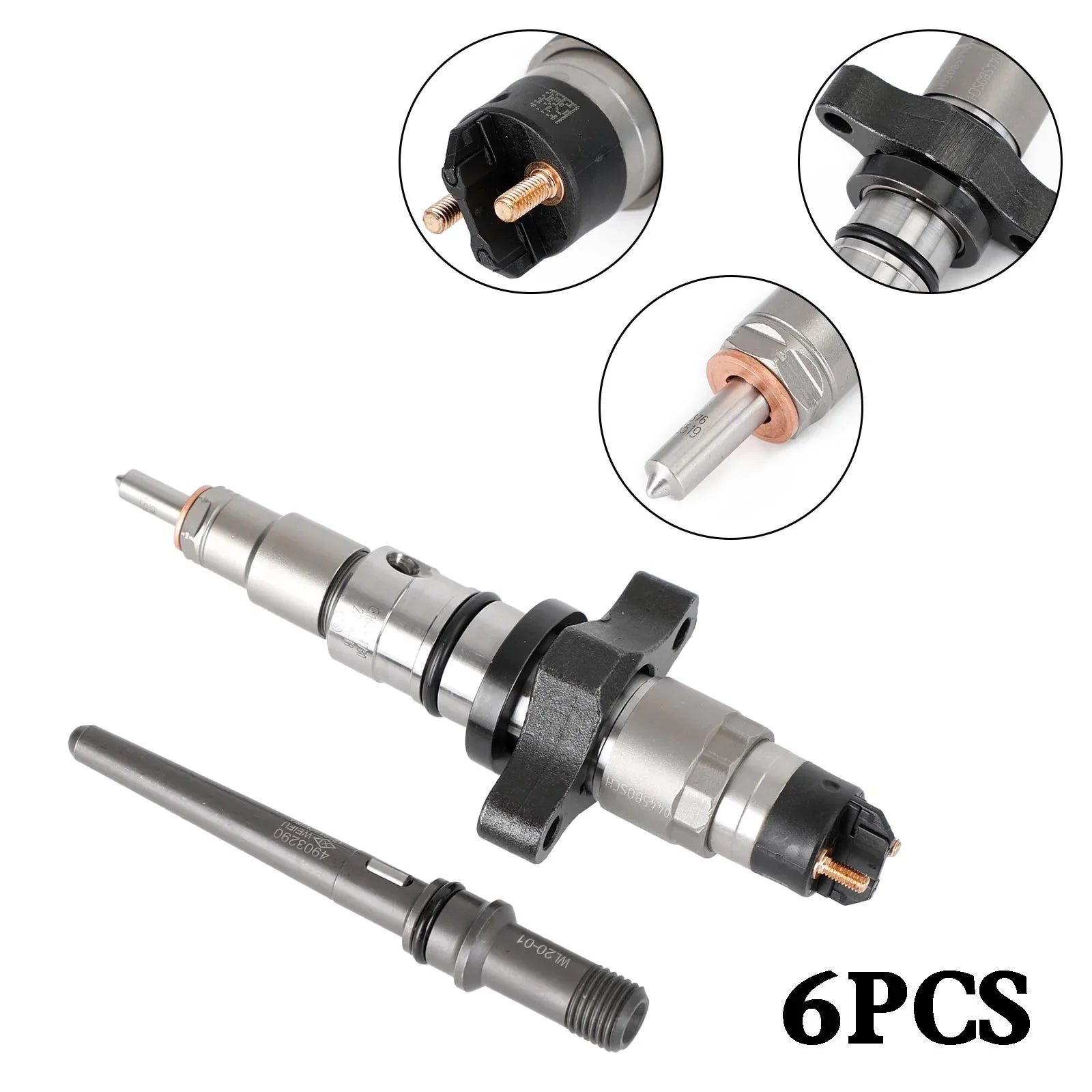 Dodge Ram 2500 3500 kuorma -autot 5.9L diesel 2003 1 kappaletta/6 kappaletta polttoaine ruiskuttajan kanssa, jolla on yhteinen ramppi 0445120255 Generic