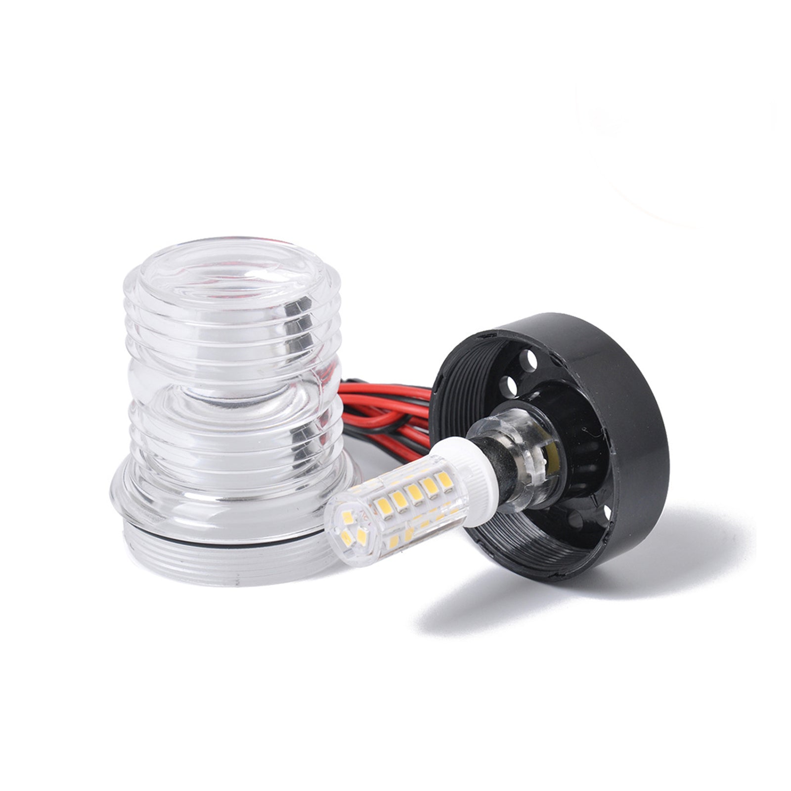 Okrągły 2 12V sygnał nawigacyjny LED lampa kotwiczna statku do jachtu morskiego