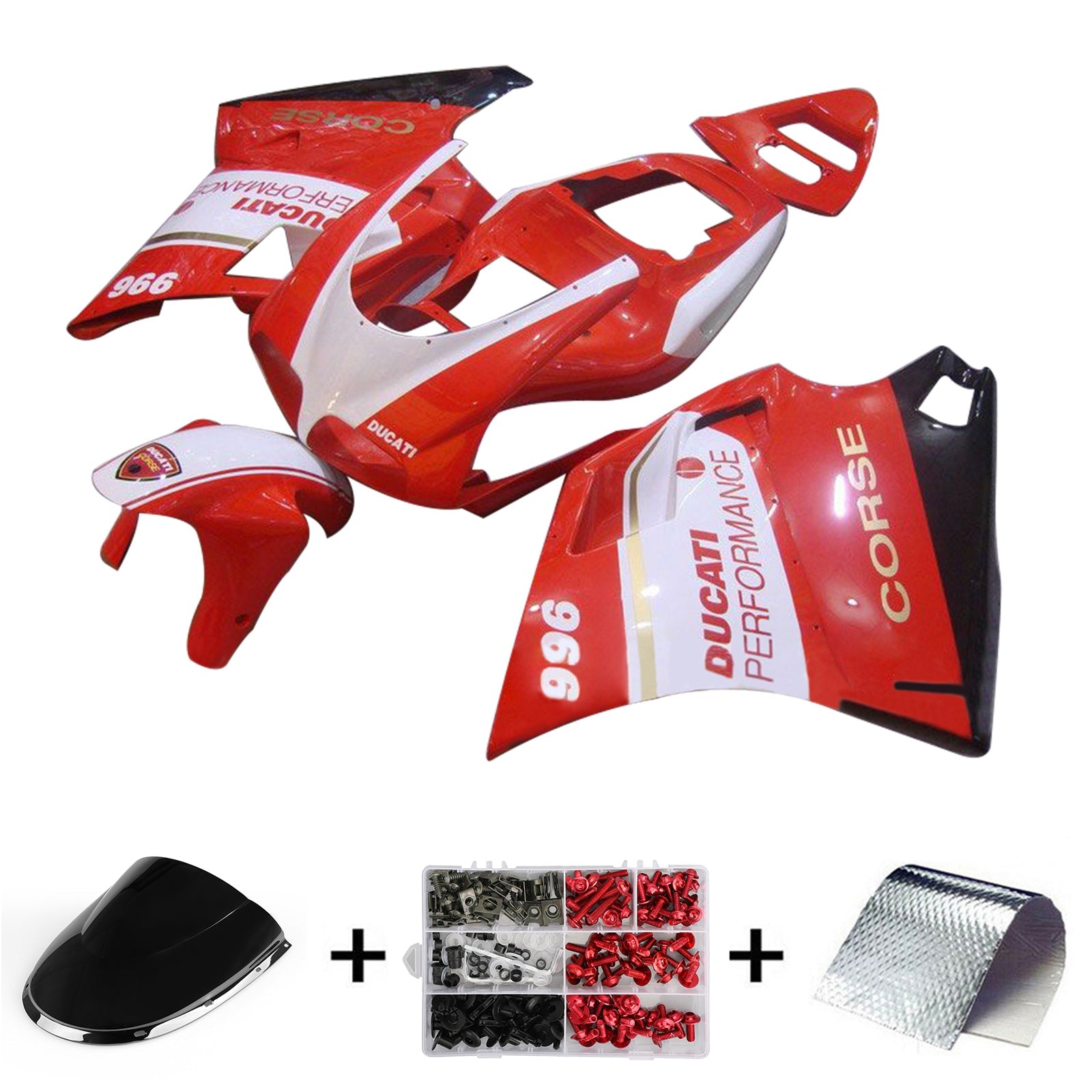 Amotopart Ducati 996 748 1996-2002 Zestaw nadwozia ABS Fairing