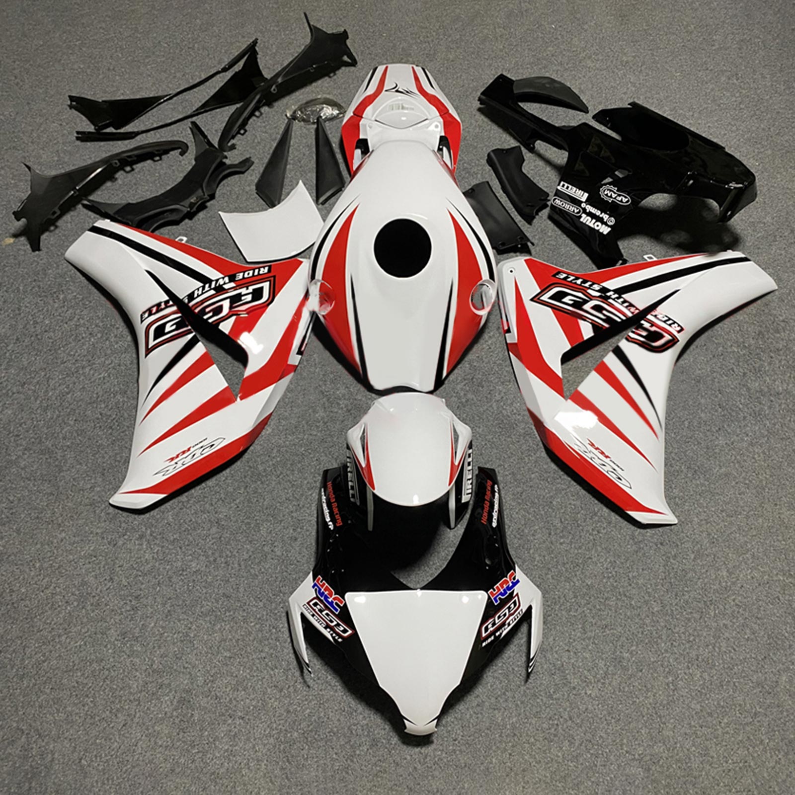 Amotopart Honda CBR1000RR 2008-2011 ABS muovinen korin suojasarja