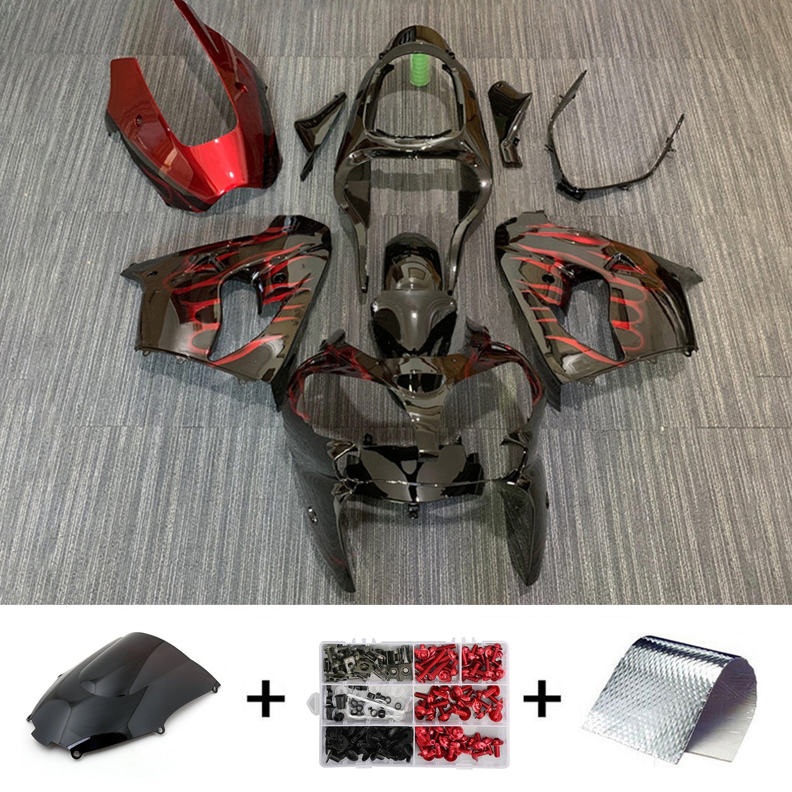 Amotopart Kawasaki ZX9R 2002-2003 ABS kunststof carrosseriekuipset