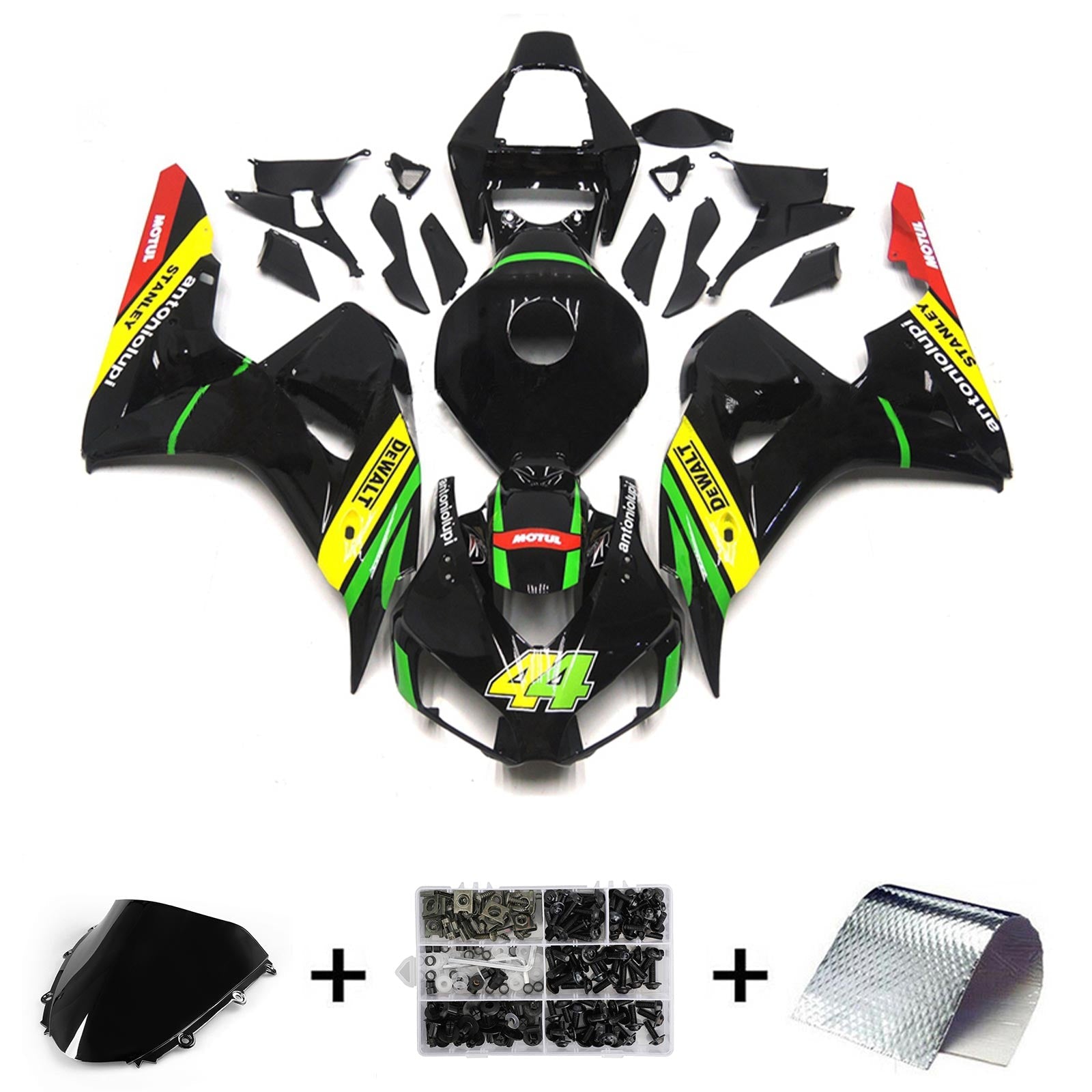 Amotopart Honda CBR1000RR 2006-2007 ABS muovinen korin suojasarja